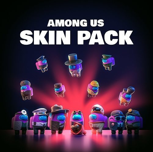 Among Us Skins Pack  Low-poly 3D model