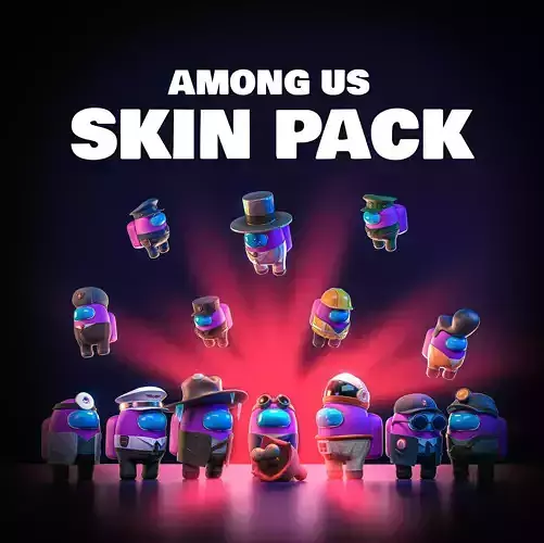 Among Us Skins Pack  Low-poly 3D model