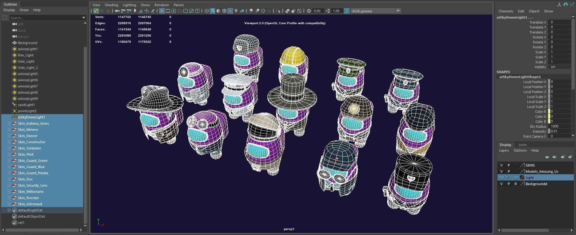 Among Us Skins Pack  Low-poly 3D model_78