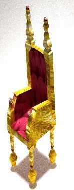 Throne arm chair 3D model 3D print model_2