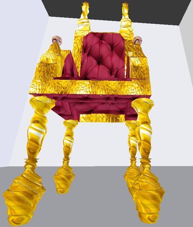 Throne arm chair 3D model 3D print model_7