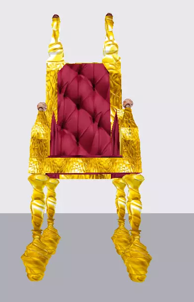 Throne arm chair 3D model 3D print model_0