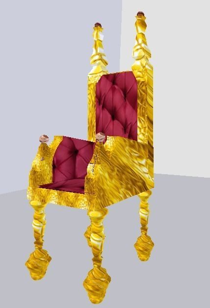 Throne arm chair 3D model 3D print model_5