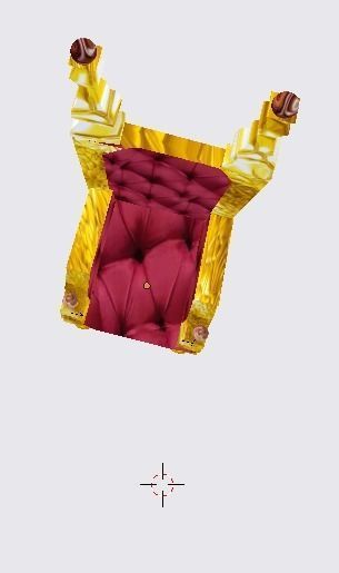 Throne arm chair 3D model 3D print model_9