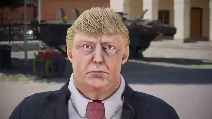President Donald Trump GameReady model Low-poly 3D model