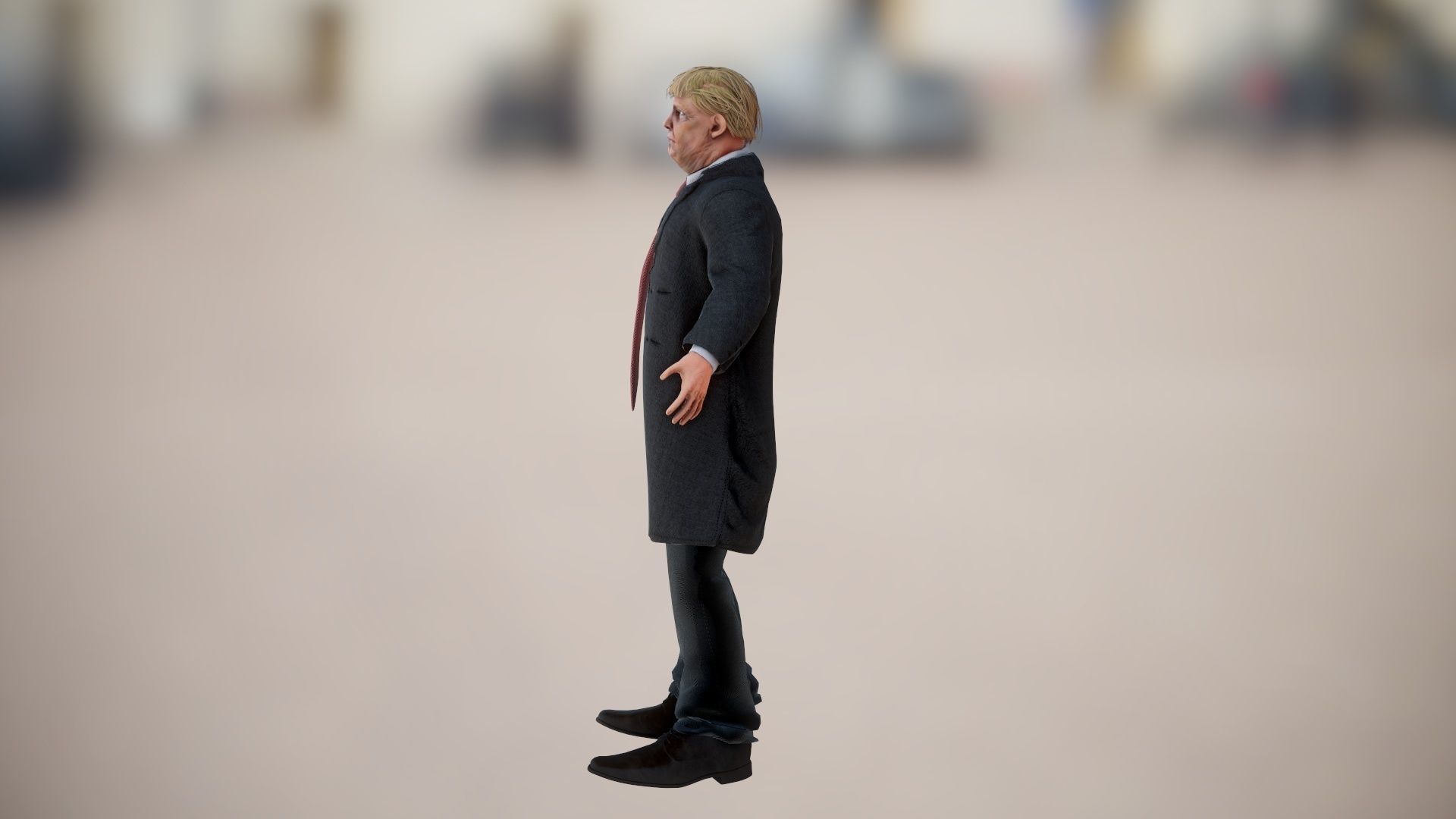 President Donald Trump GameReady model Low-poly 3D model_6