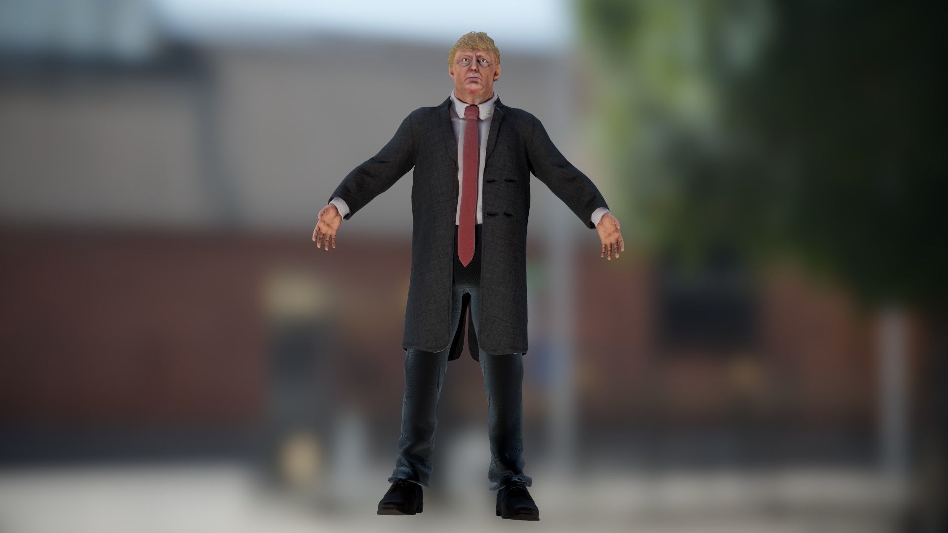 President Donald Trump GameReady model Low-poly 3D model_8