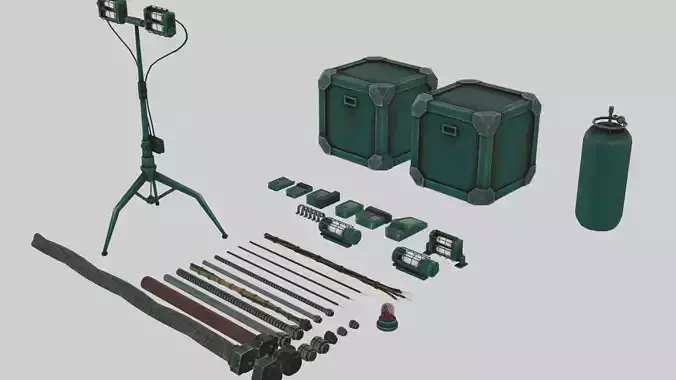 Low Poly PBR Miscellaneous Sci Fi Asset Pack