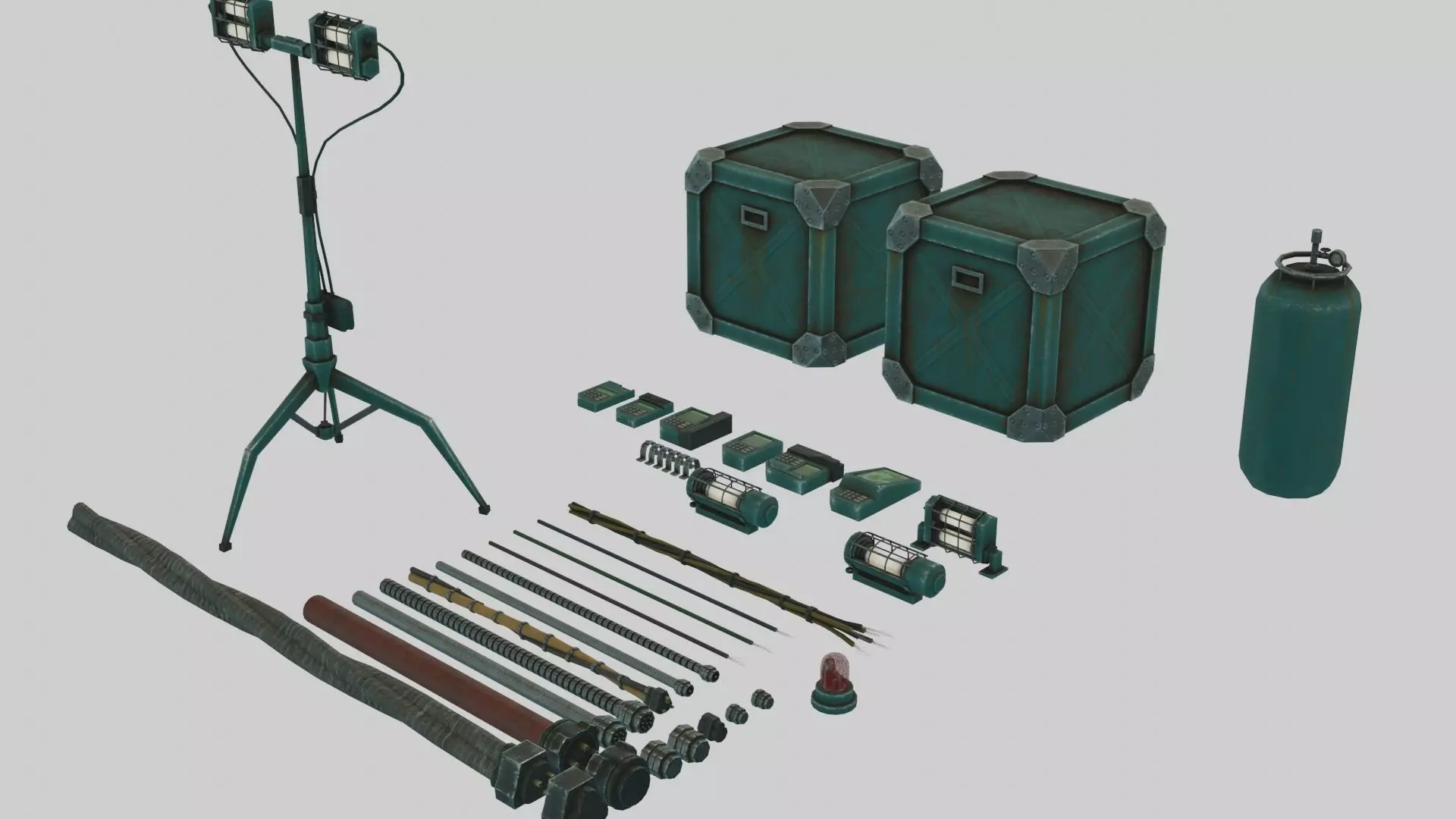 Low Poly PBR Miscellaneous Sci Fi Asset Pack Low-poly 3D model_0