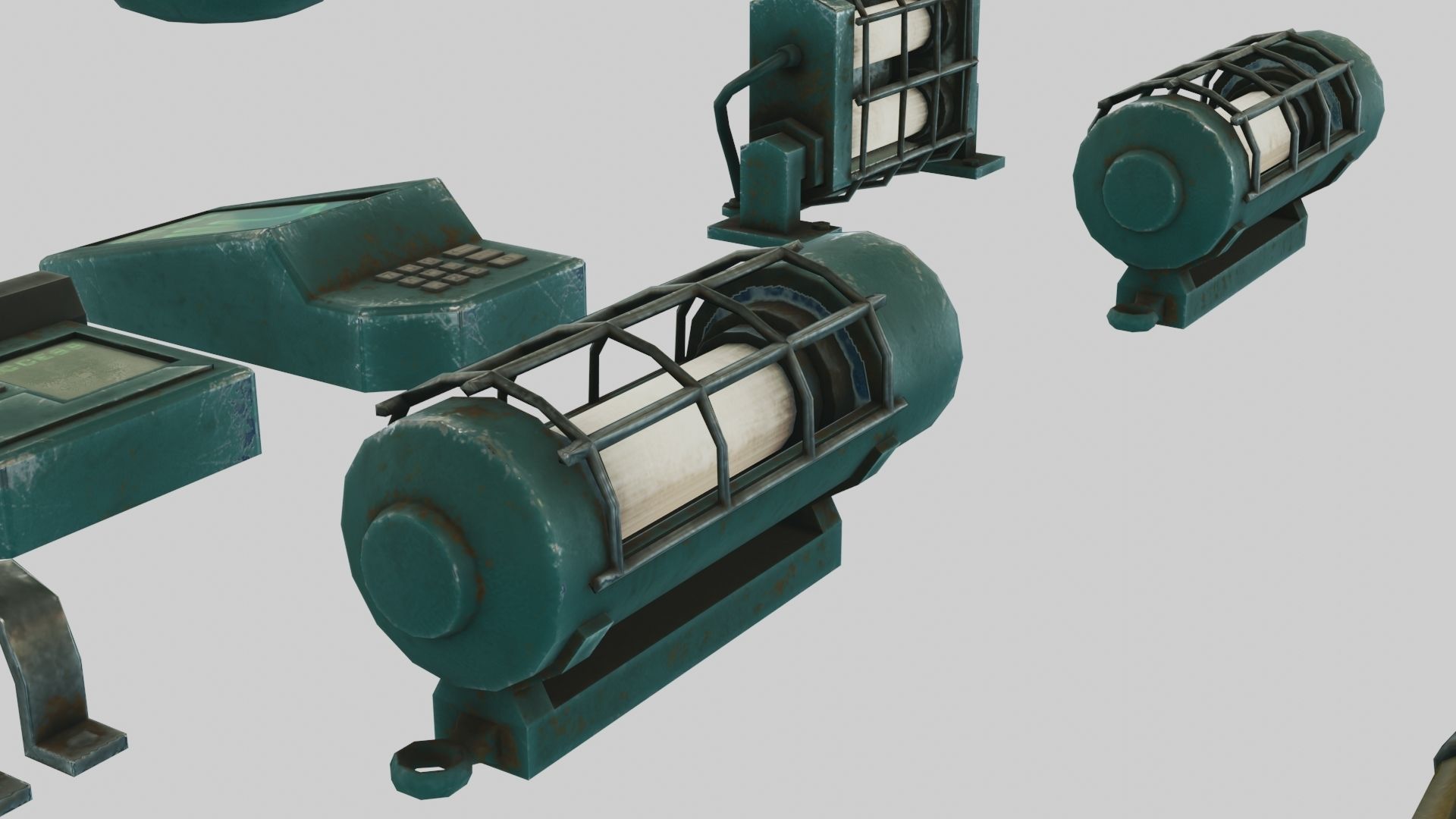 Low Poly PBR Miscellaneous Sci Fi Asset Pack Low-poly 3D model_5