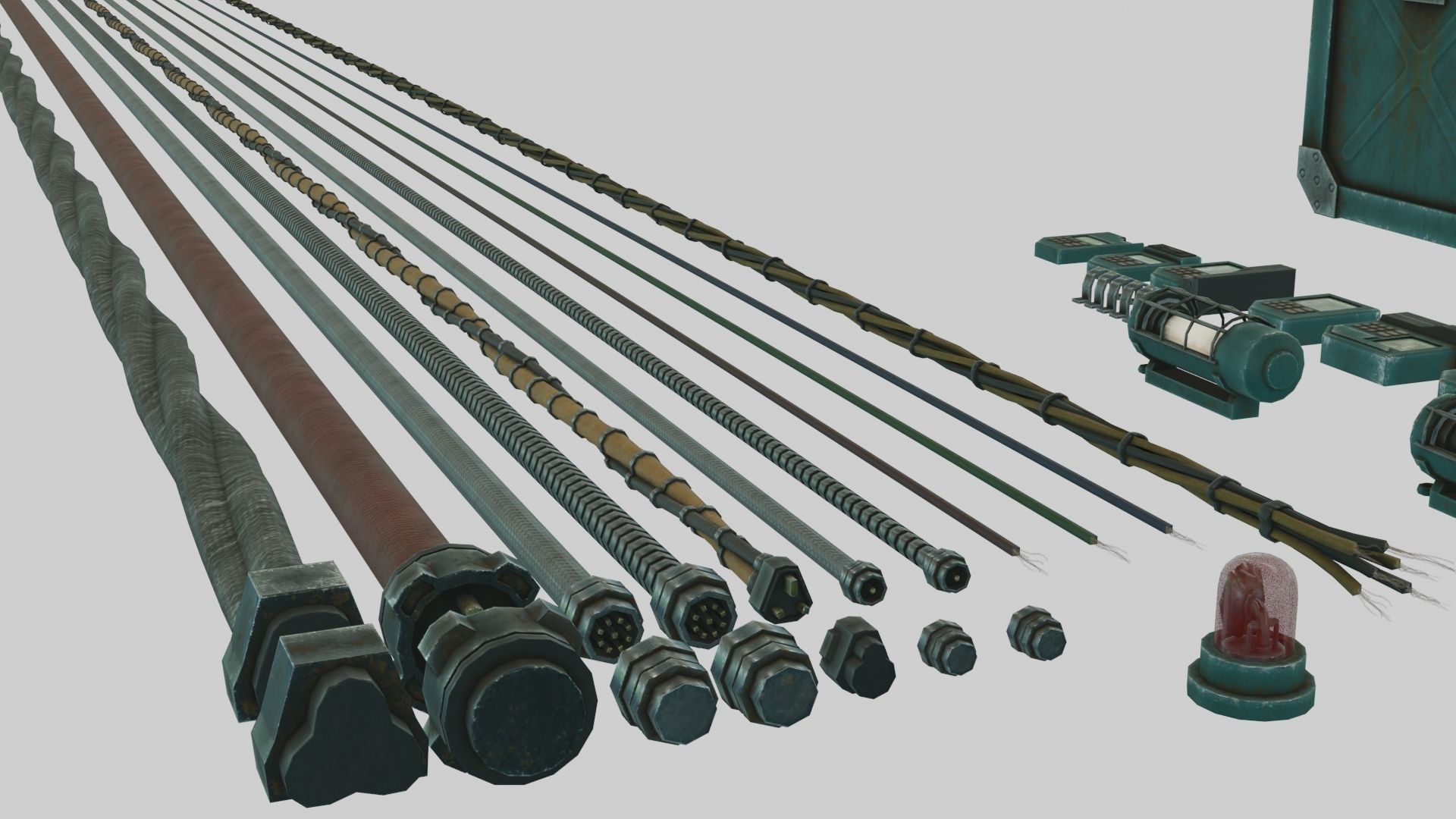 Low Poly PBR Miscellaneous Sci Fi Asset Pack Low-poly 3D model_13