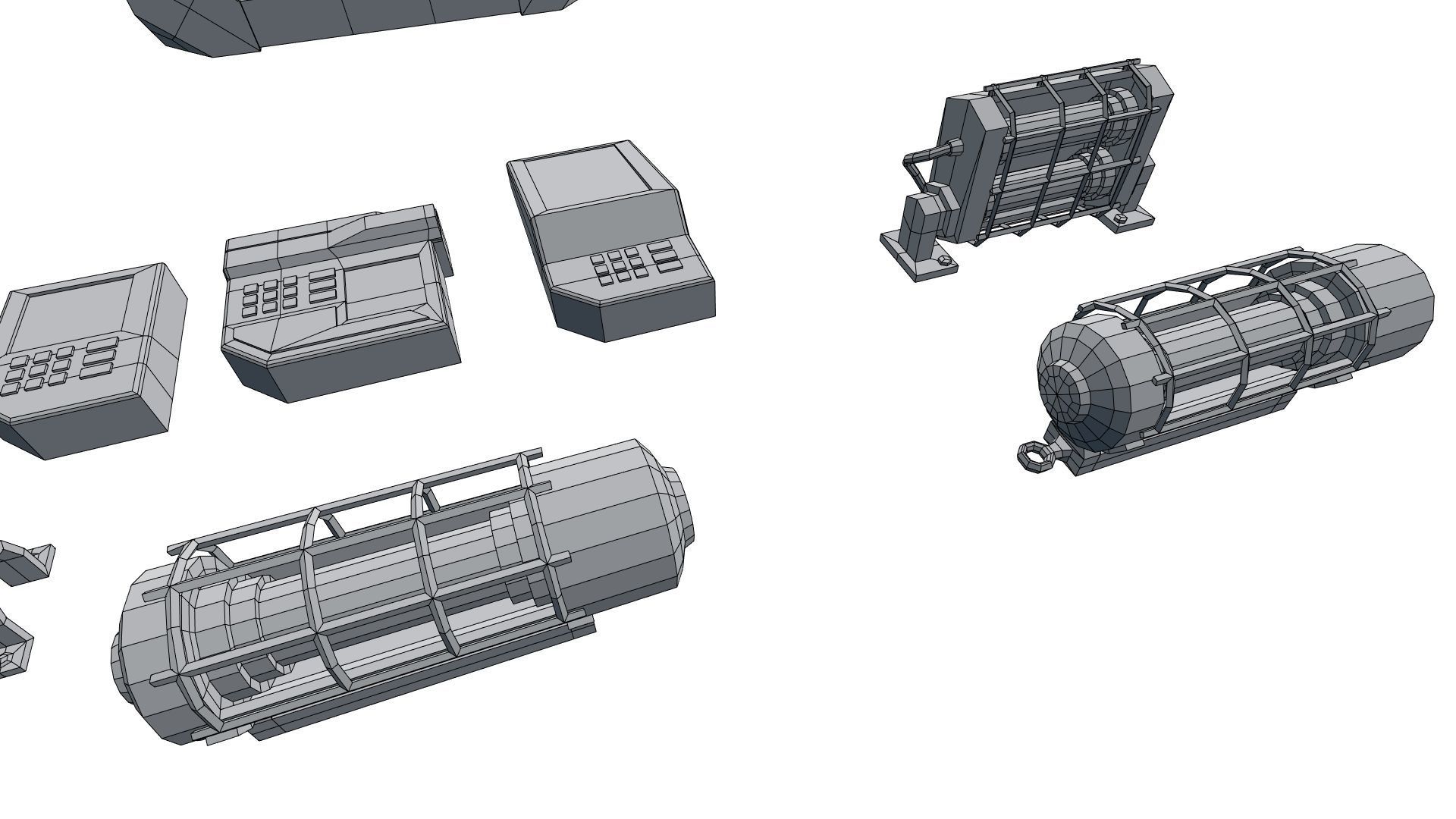 Low Poly PBR Miscellaneous Sci Fi Asset Pack Low-poly 3D model_32