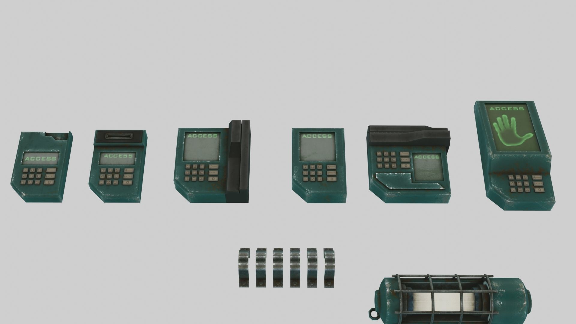 Low Poly PBR Miscellaneous Sci Fi Asset Pack Low-poly 3D model_6