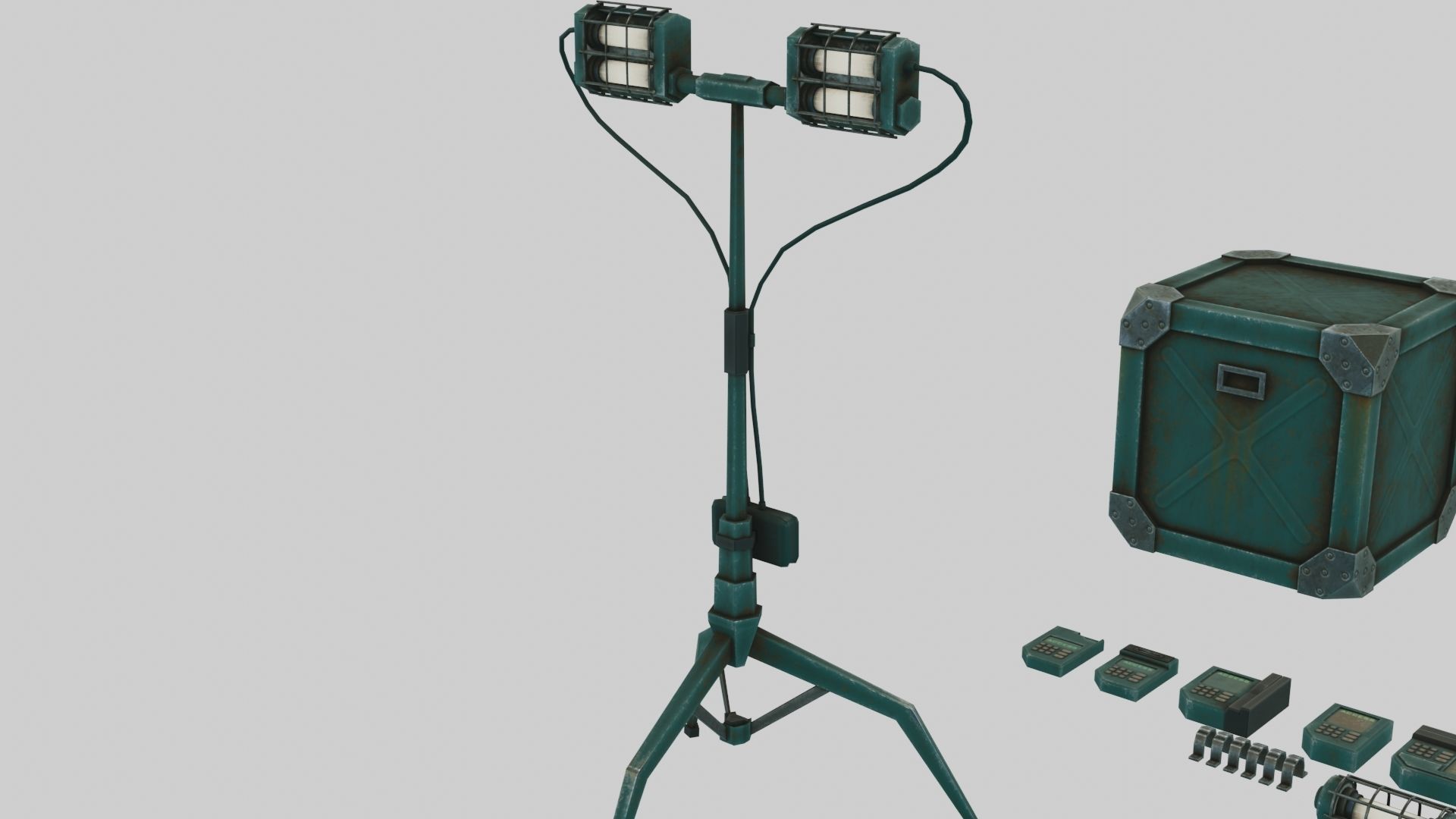 Low Poly PBR Miscellaneous Sci Fi Asset Pack Low-poly 3D model_28