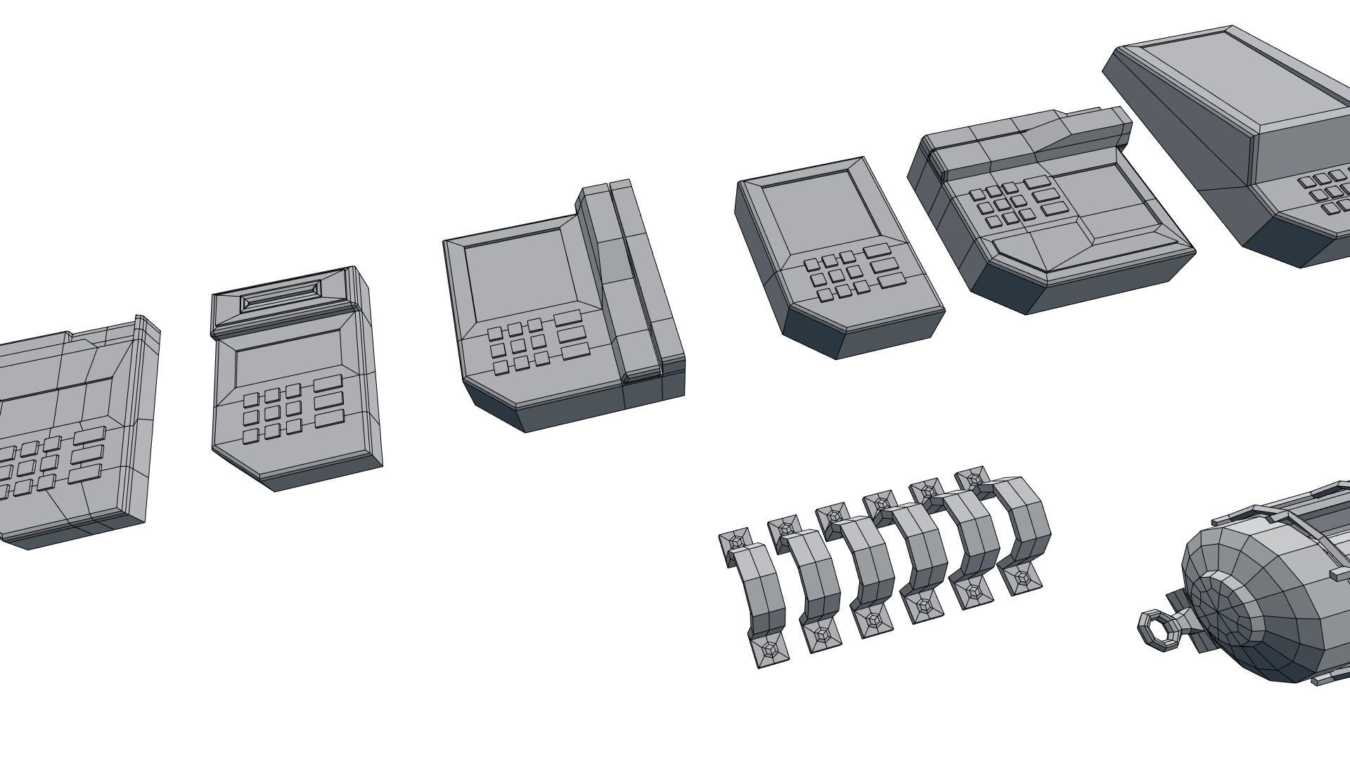 Low Poly PBR Miscellaneous Sci Fi Asset Pack Low-poly 3D model_33