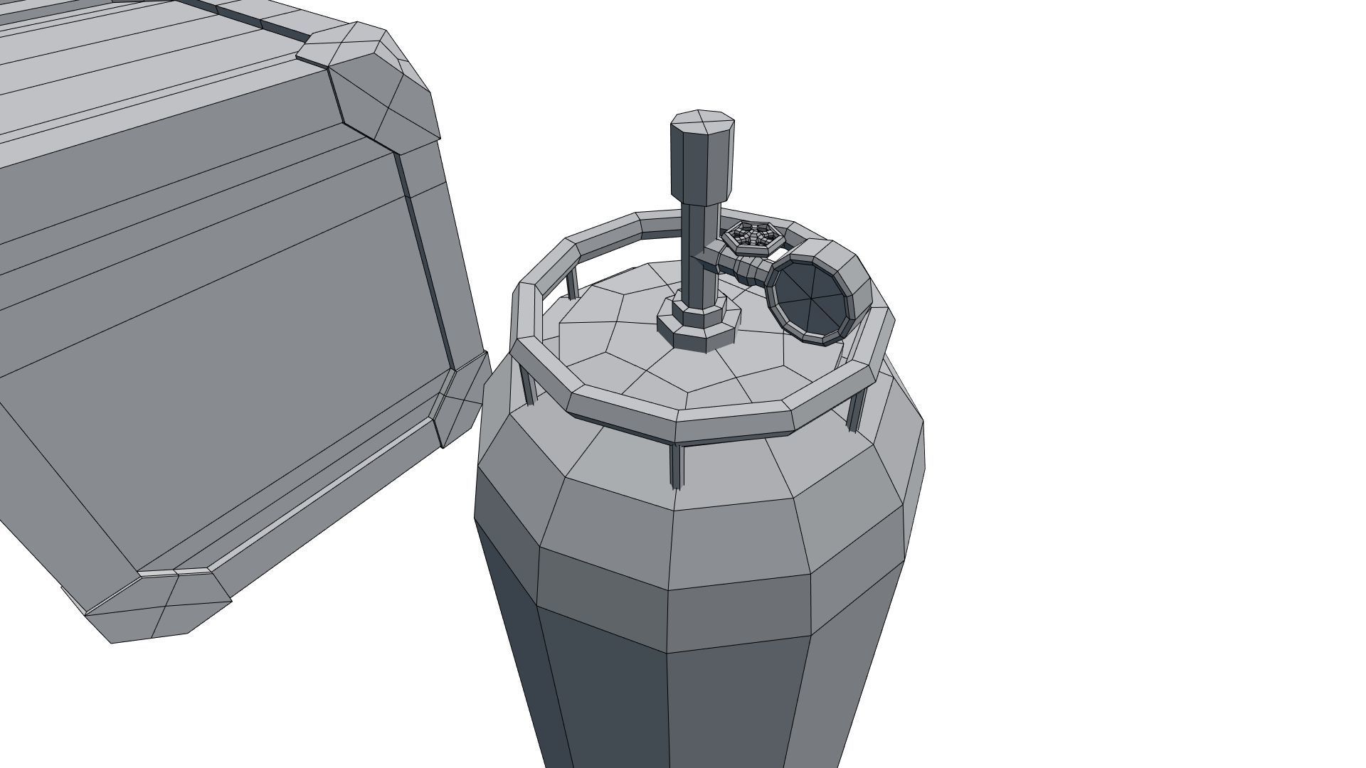 Low Poly PBR Miscellaneous Sci Fi Asset Pack Low-poly 3D model_30