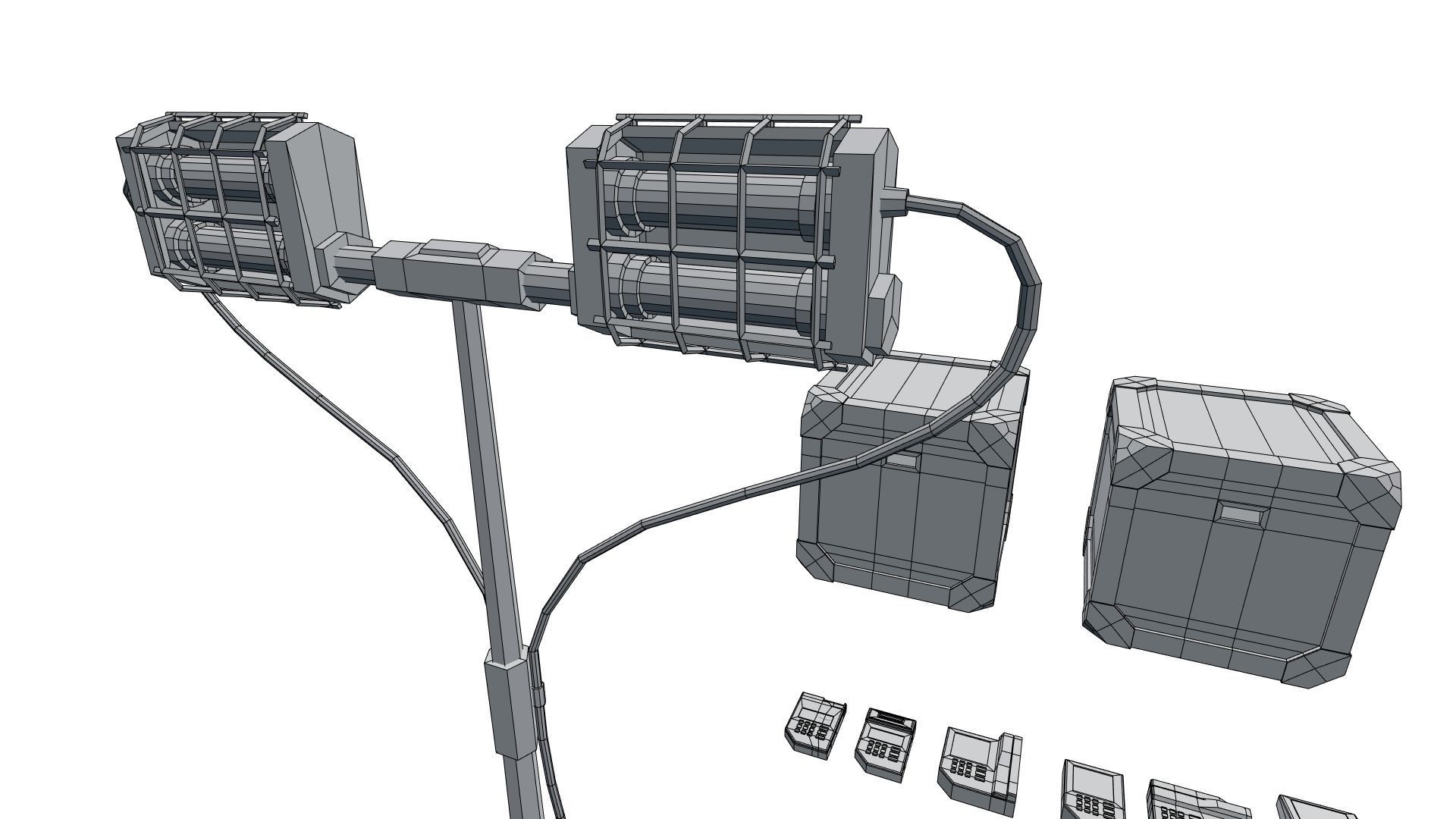 Low Poly PBR Miscellaneous Sci Fi Asset Pack Low-poly 3D model_34