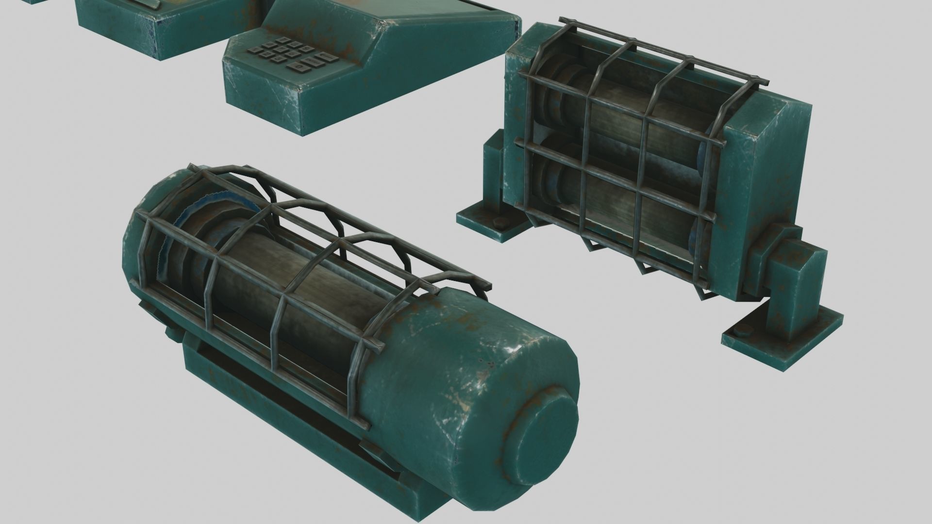 Low Poly PBR Miscellaneous Sci Fi Asset Pack Low-poly 3D model_4