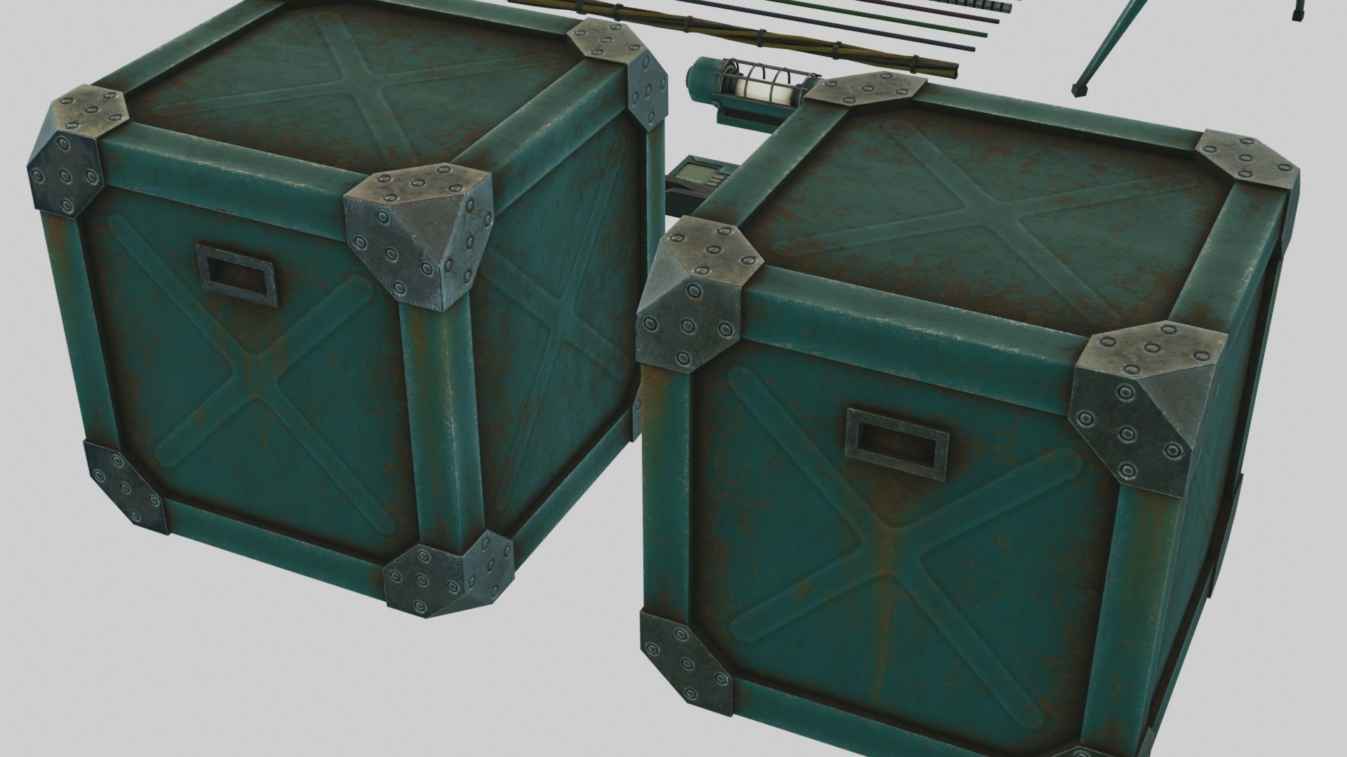 Low Poly PBR Miscellaneous Sci Fi Asset Pack Low-poly 3D model_10