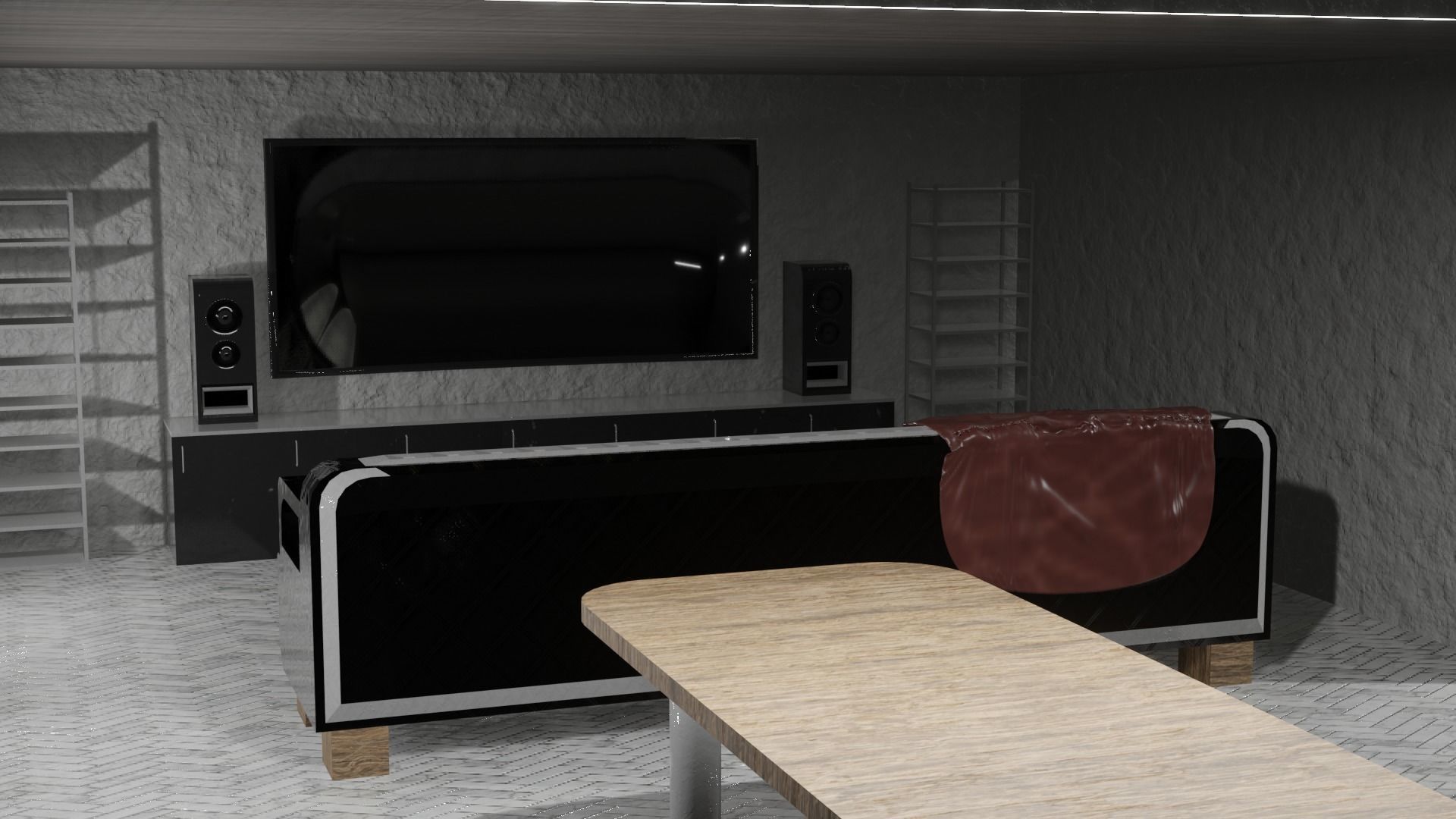 Apartament V2 Low-poly 3D model_1