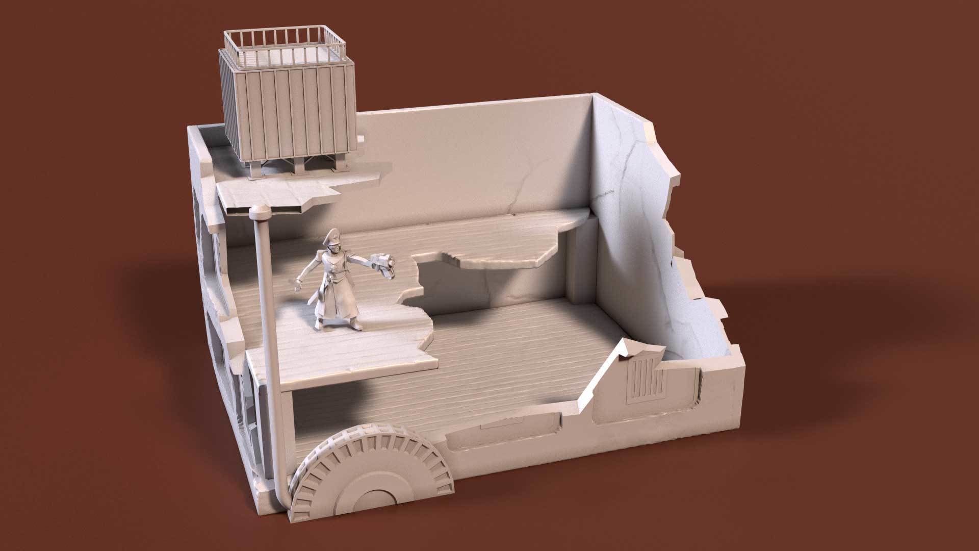 Ruins scenery 3D print model_1