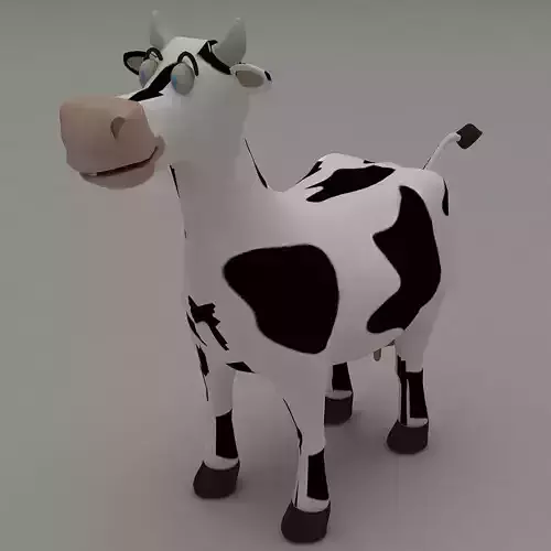 Cartoon Cow Toon Animal Low-poly 3D model