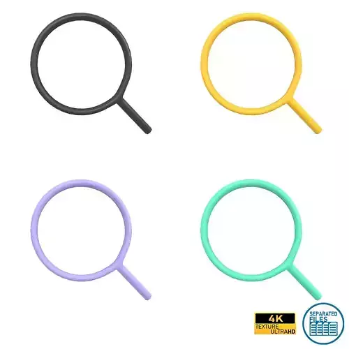 Search Symbol V1 Pack 01 Low-poly 3D model