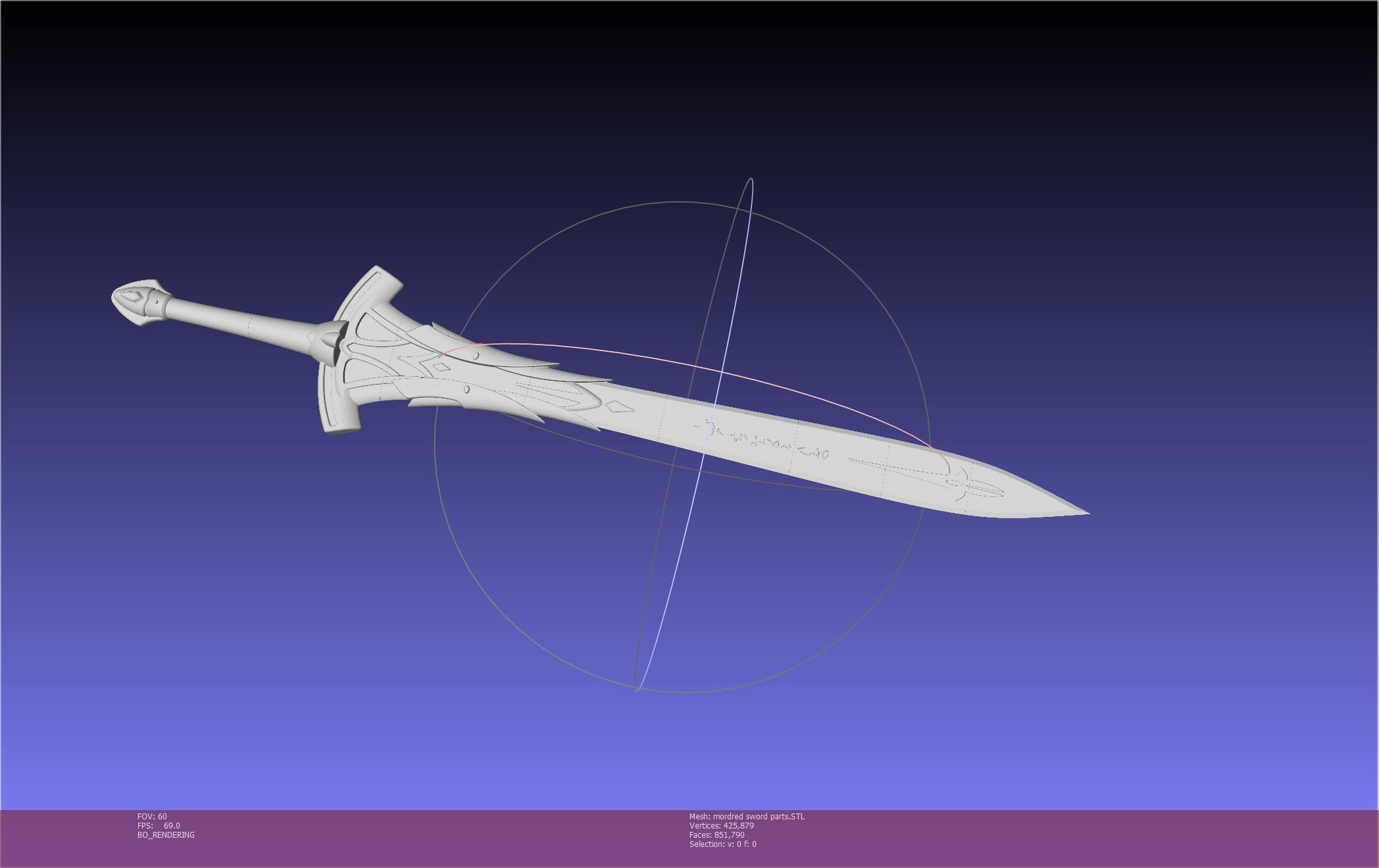 Fate Mordred Sword Printable Assembly 3D print model_116