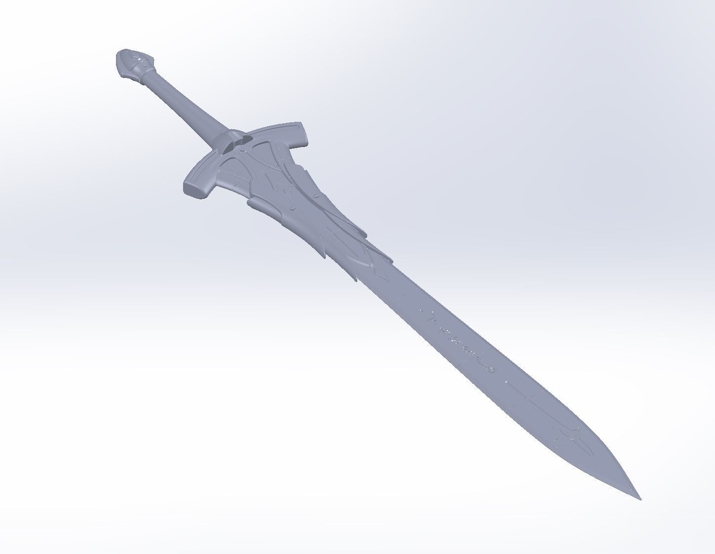 Fate Mordred Sword Printable Assembly 3D print model_143