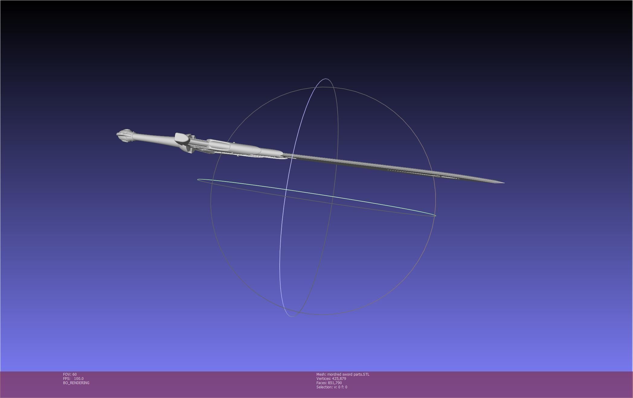 Fate Mordred Sword Printable Assembly 3D print model_113