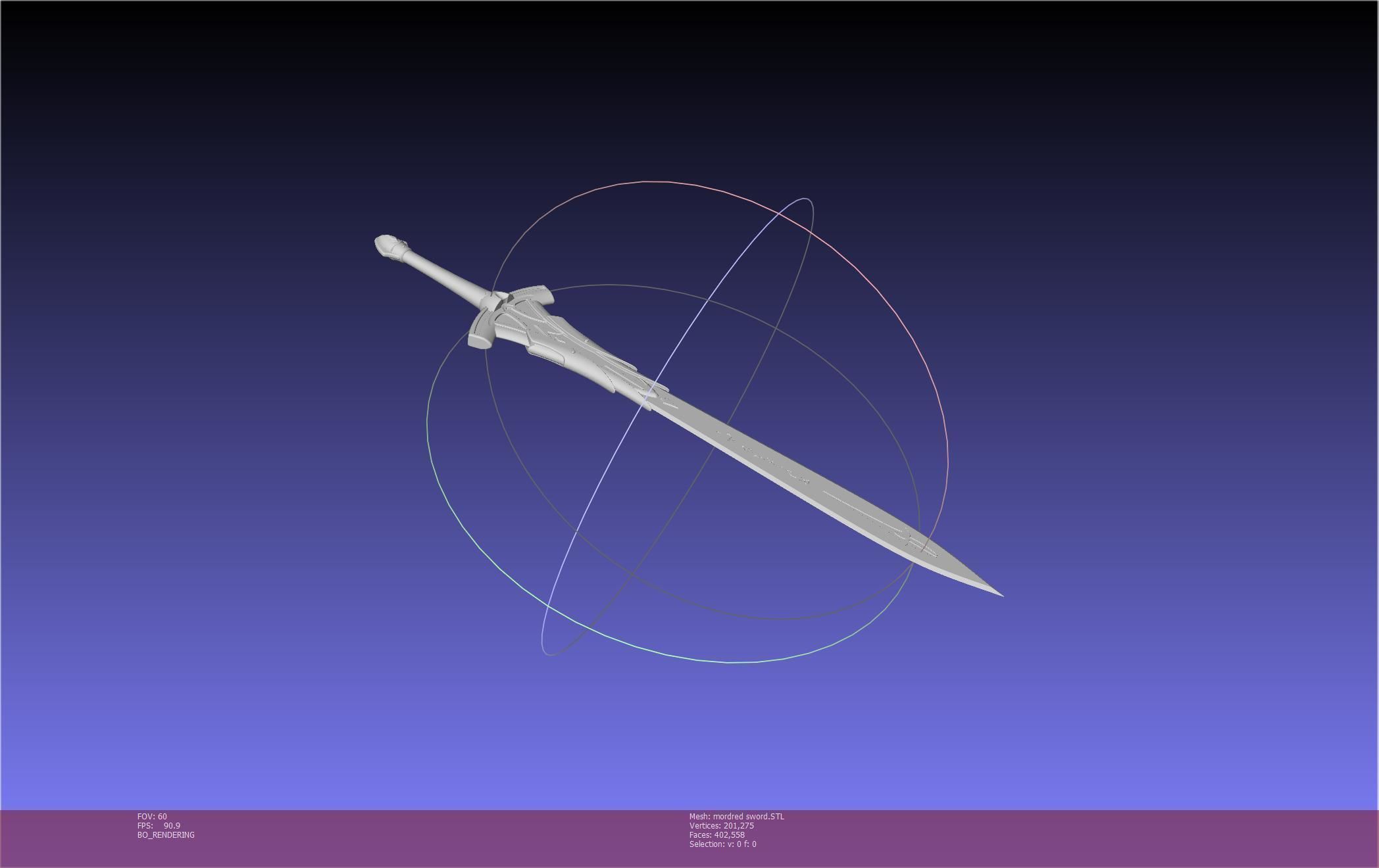 Fate Mordred Sword Printable Assembly 3D print model_18