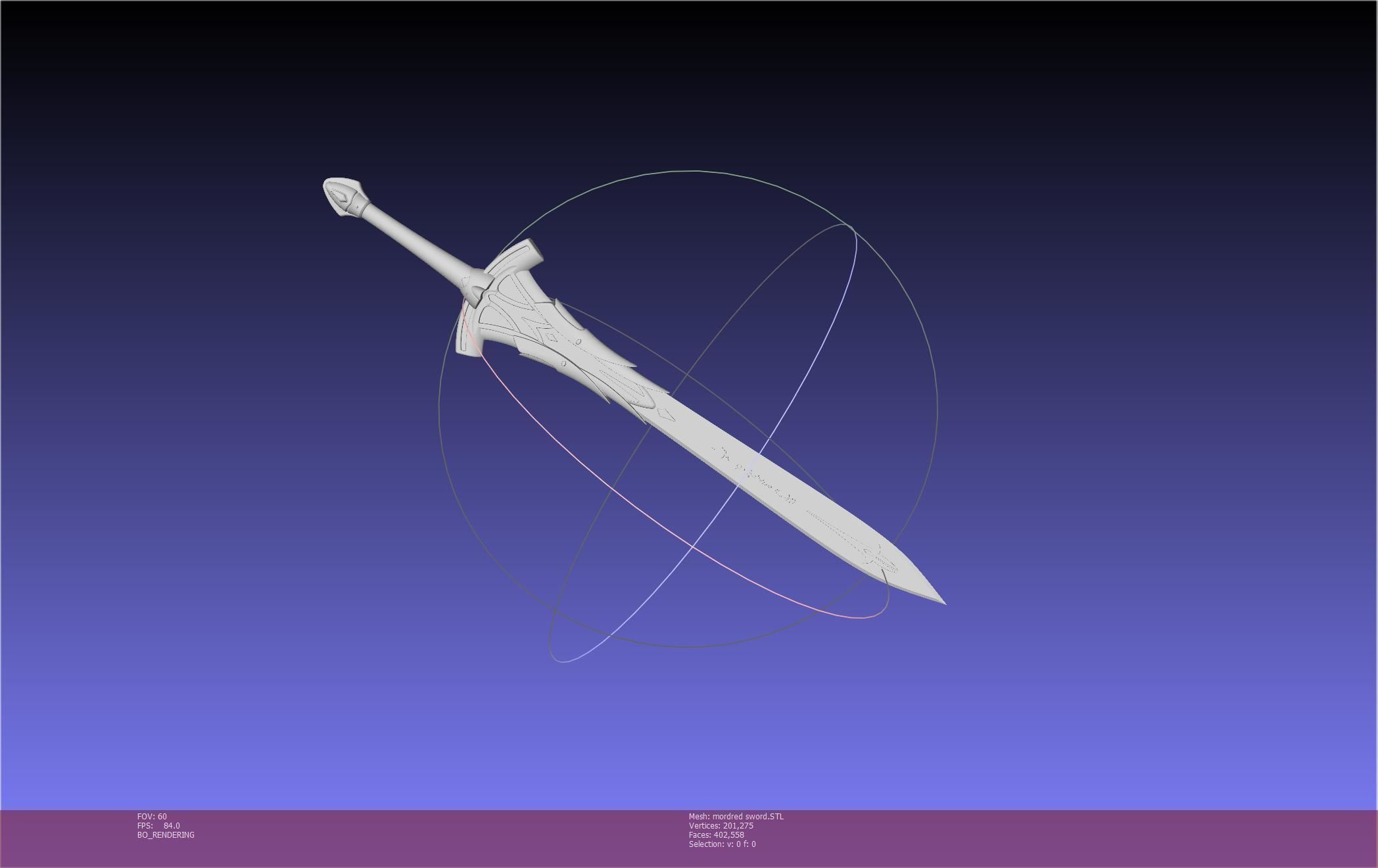 Fate Mordred Sword Printable Assembly 3D print model_12