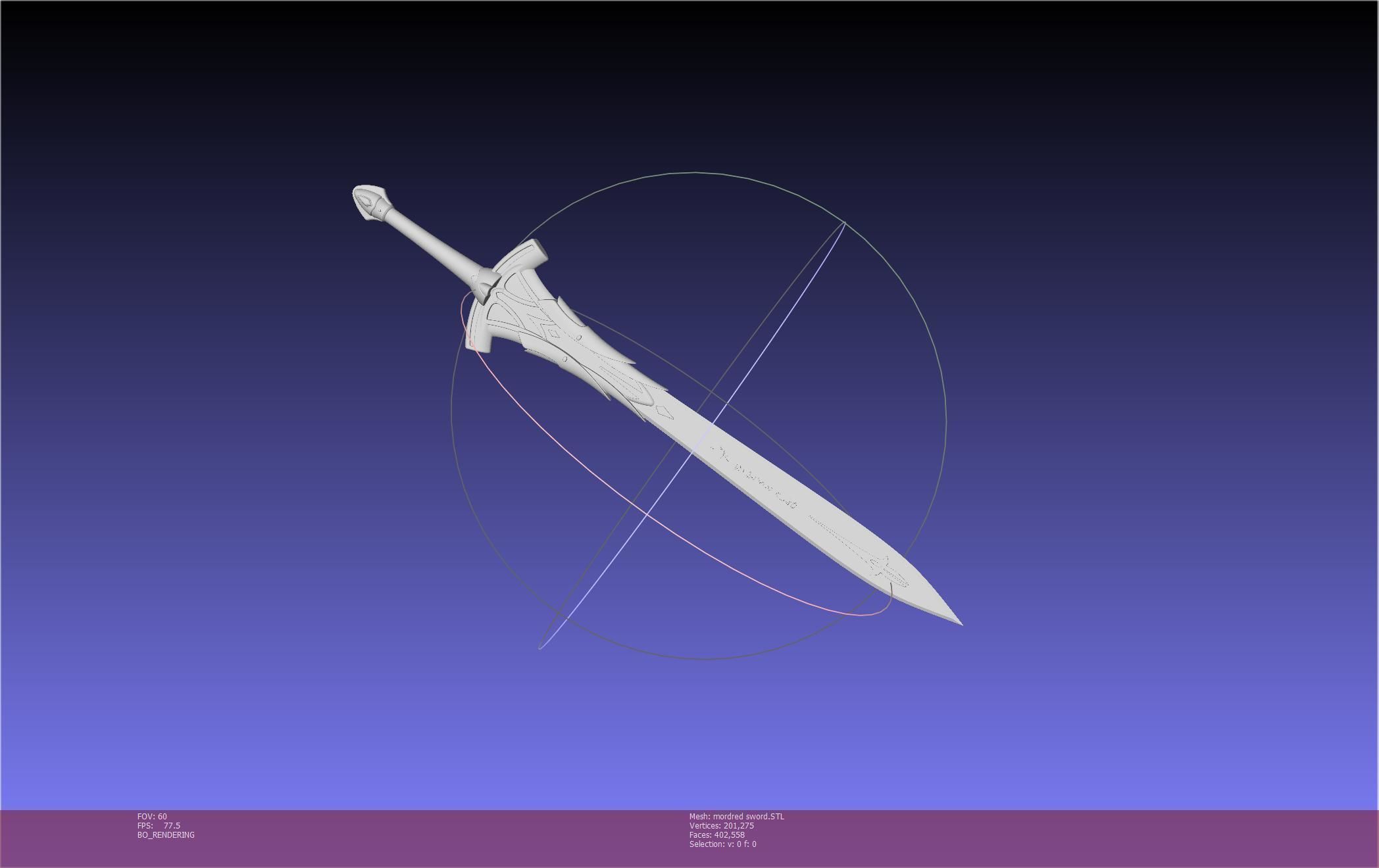 Fate Mordred Sword Printable Assembly 3D print model_14