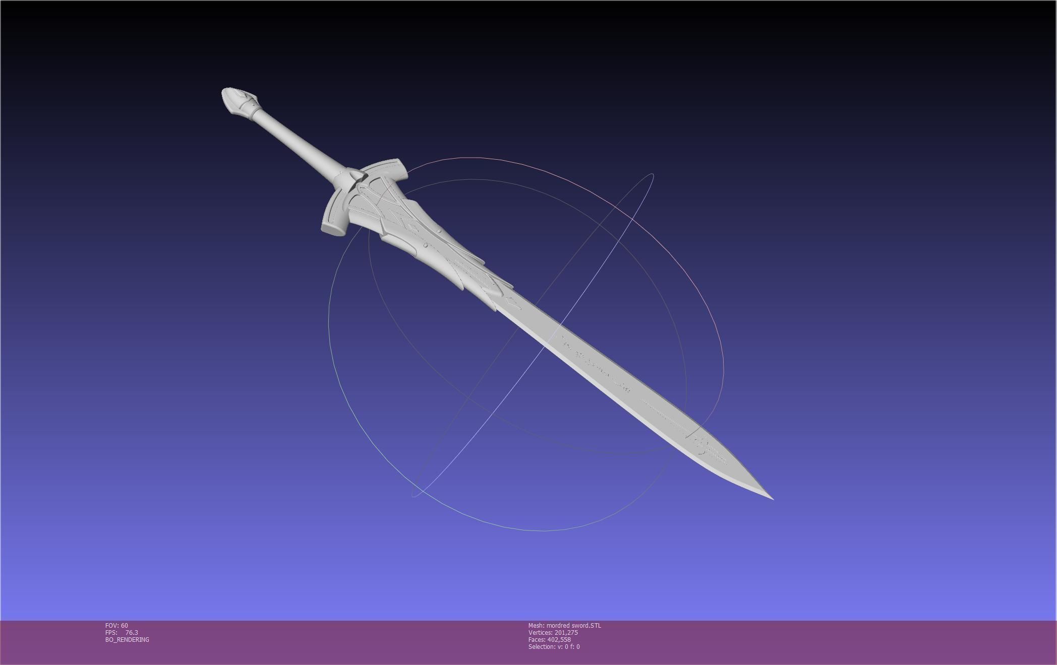 Fate Mordred Sword Printable Assembly 3D print model_9