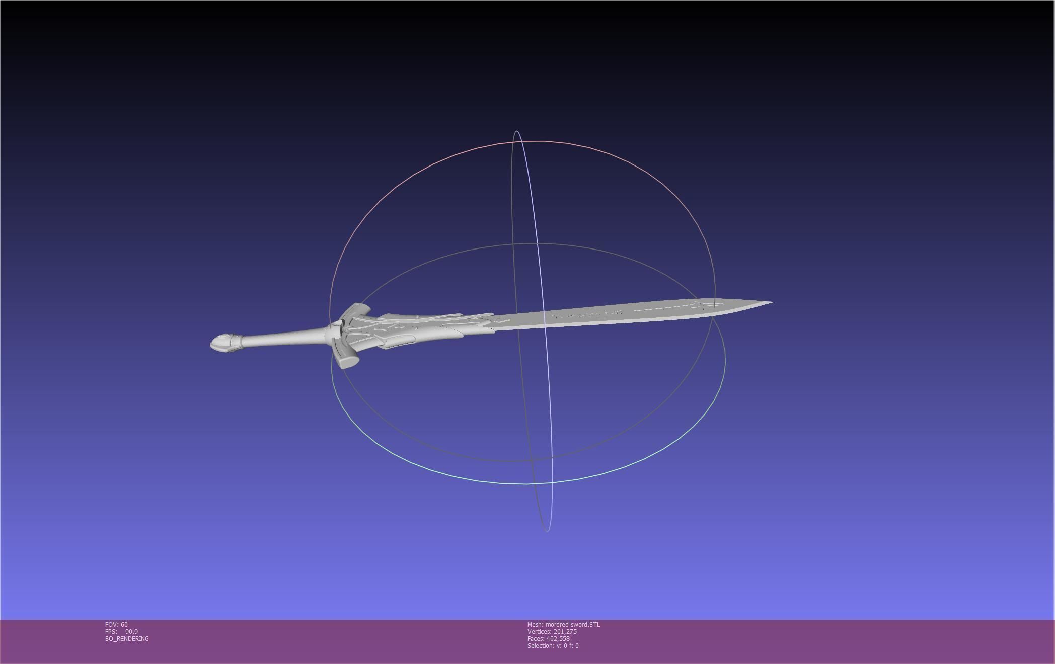 Fate Mordred Sword Printable Assembly 3D print model_66
