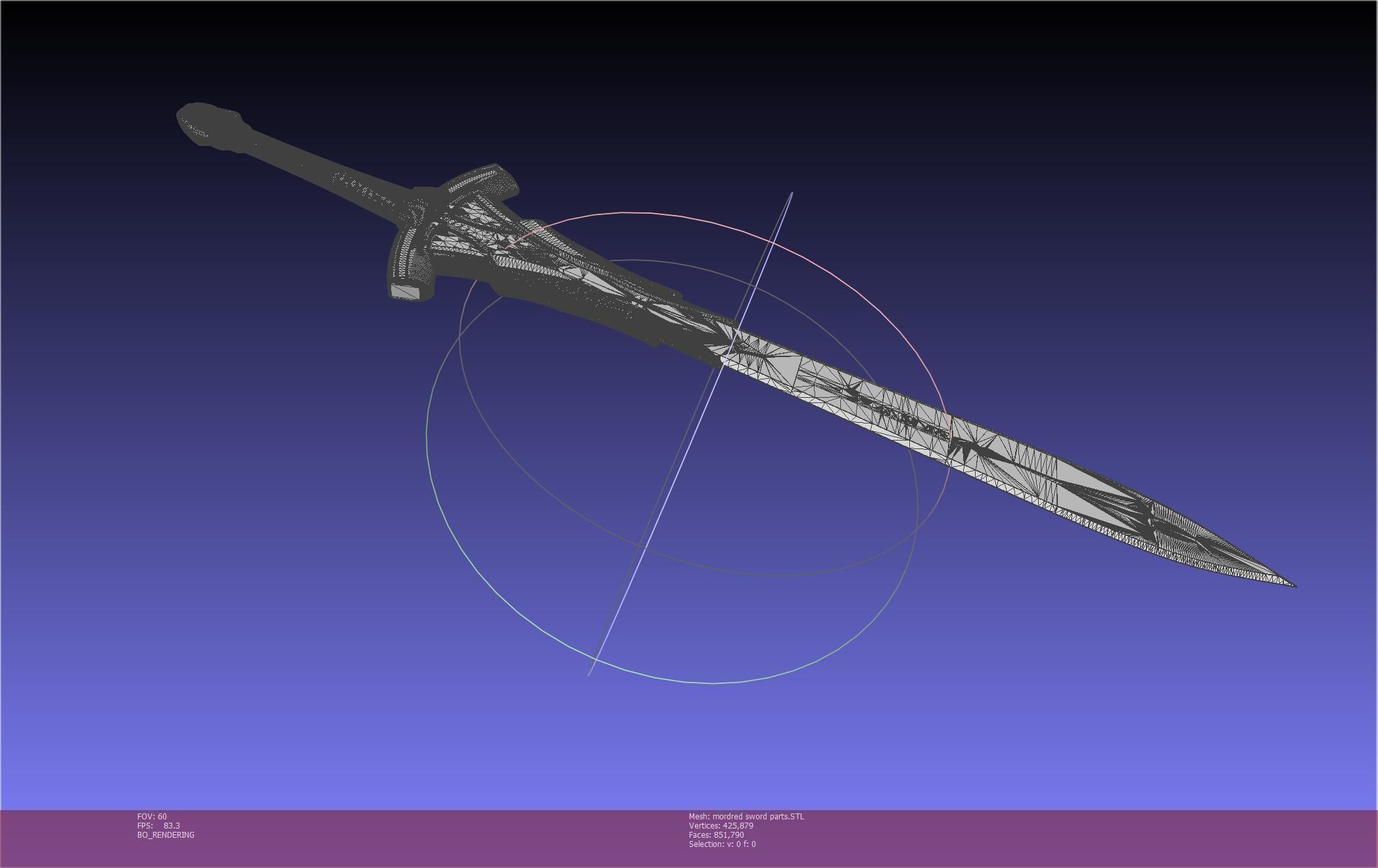 Fate Mordred Sword Printable Assembly 3D print model_121