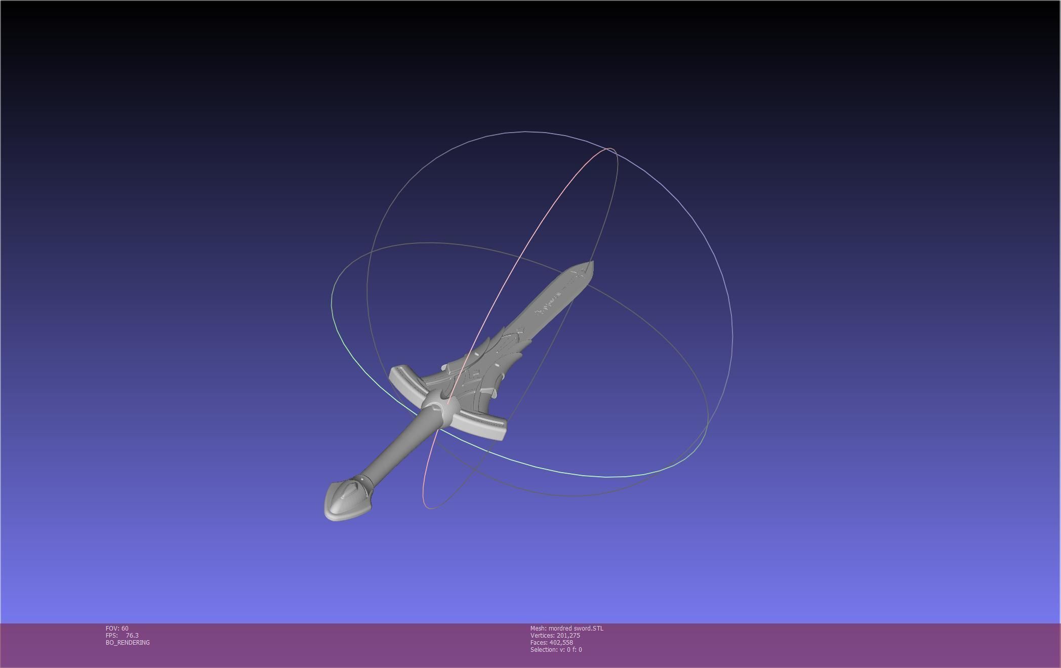 Fate Mordred Sword Printable Assembly 3D print model_7