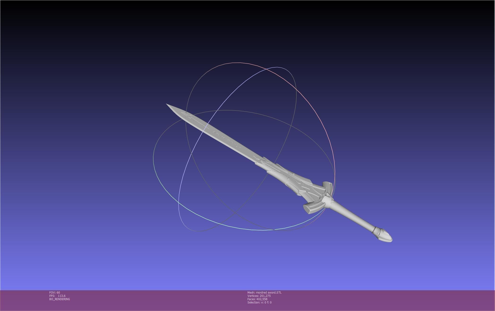Fate Mordred Sword Printable Assembly 3D print model_50
