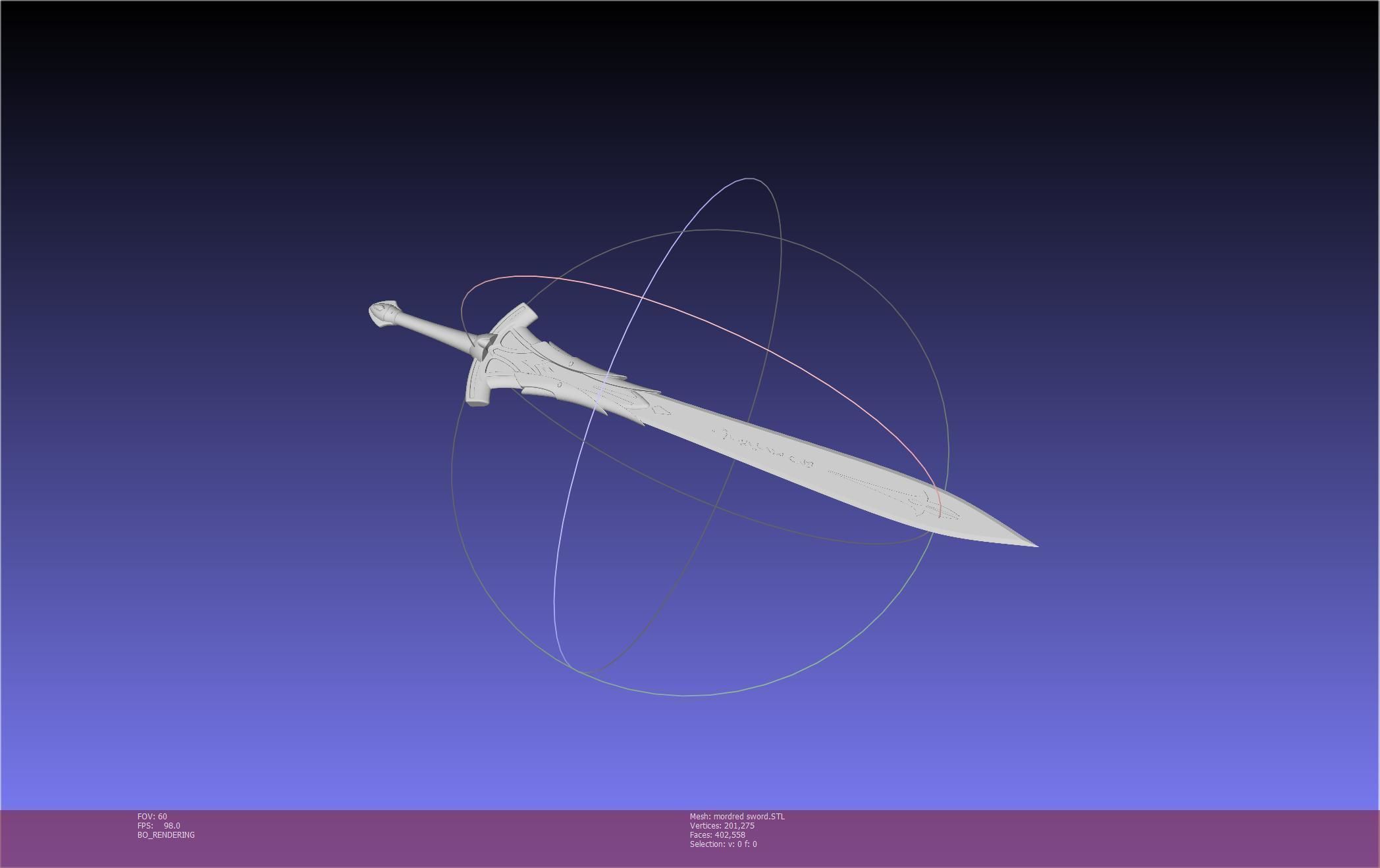 Fate Mordred Sword Printable Assembly 3D print model_68