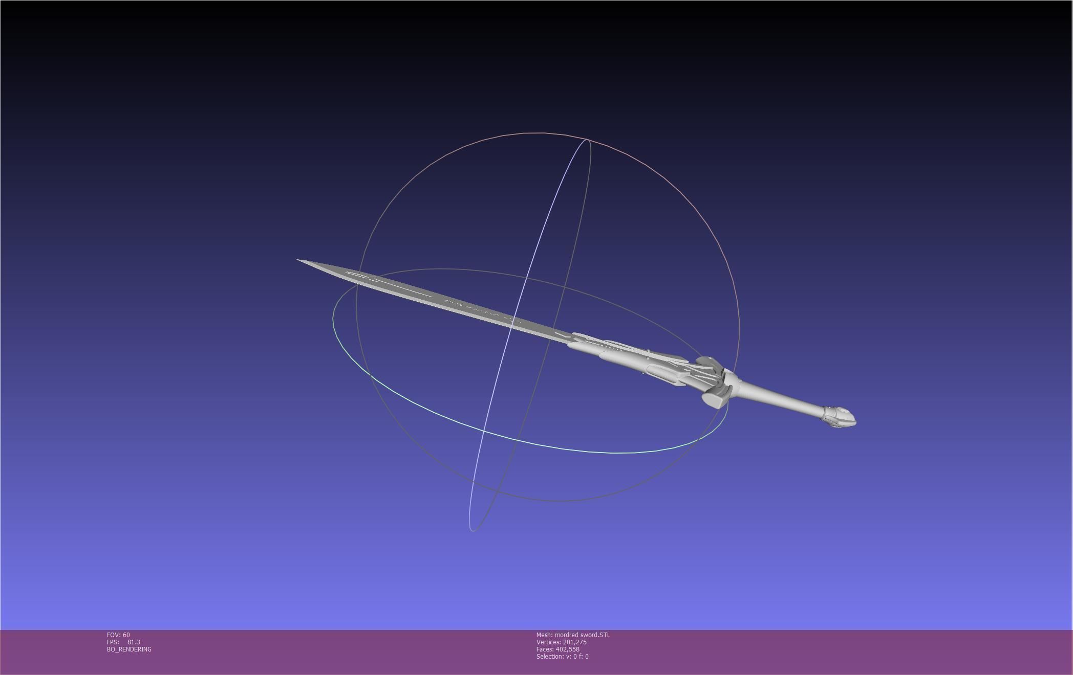 Fate Mordred Sword Printable Assembly 3D print model_3