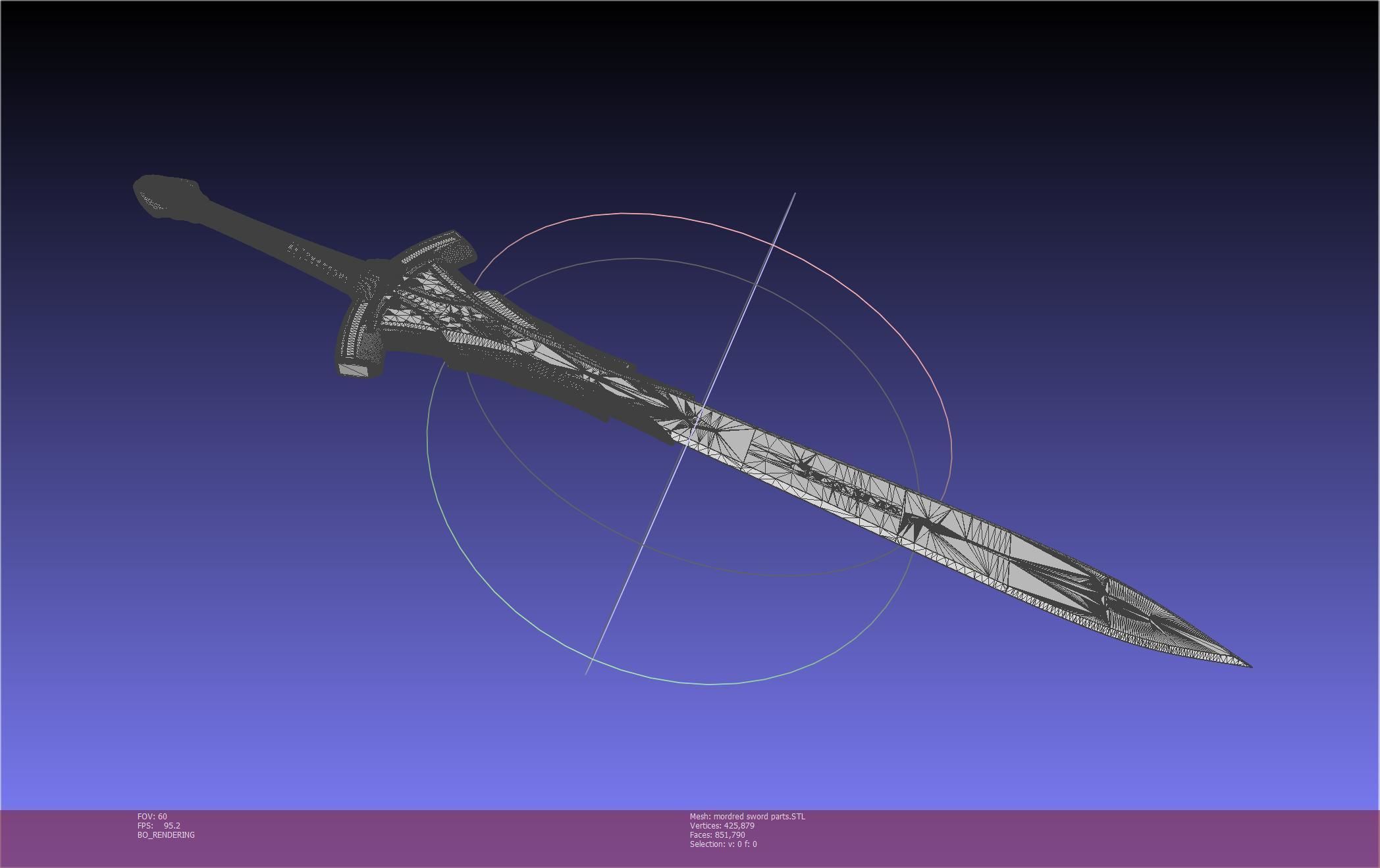 Fate Mordred Sword Printable Assembly 3D print model_122
