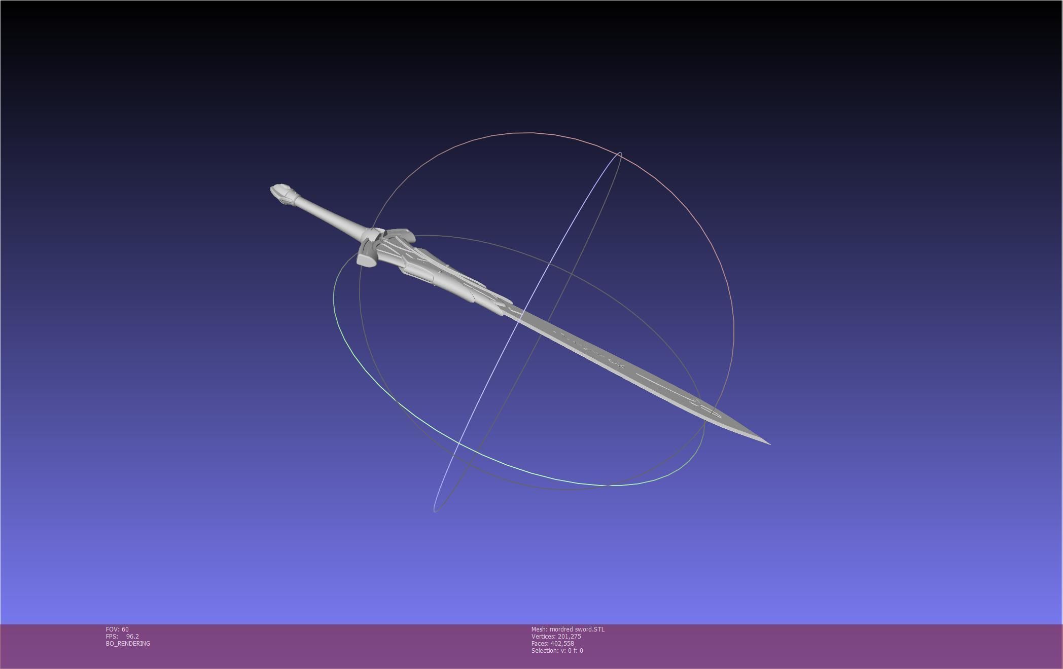 Fate Mordred Sword Printable Assembly 3D print model_19