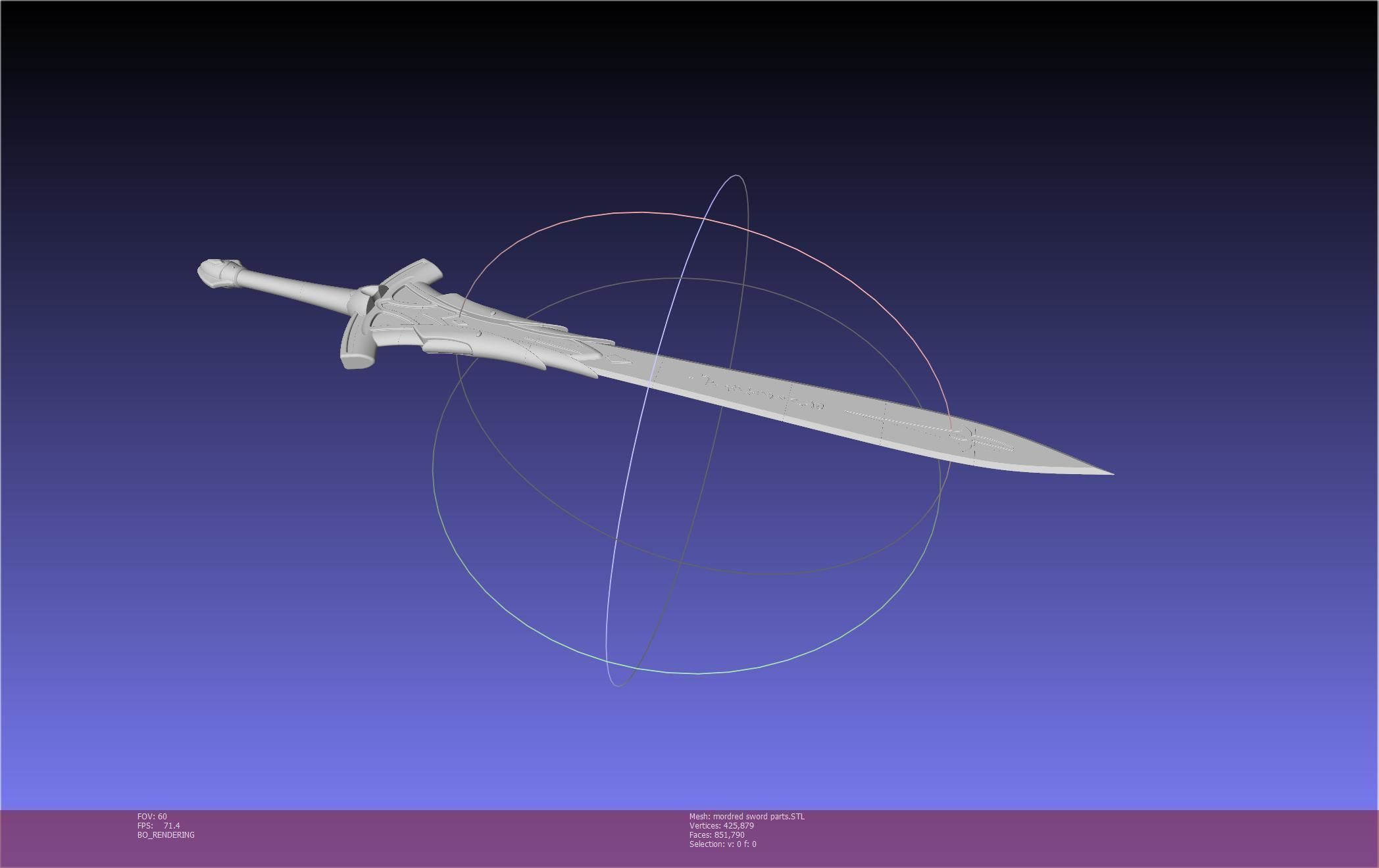 Fate Mordred Sword Printable Assembly 3D print model_115