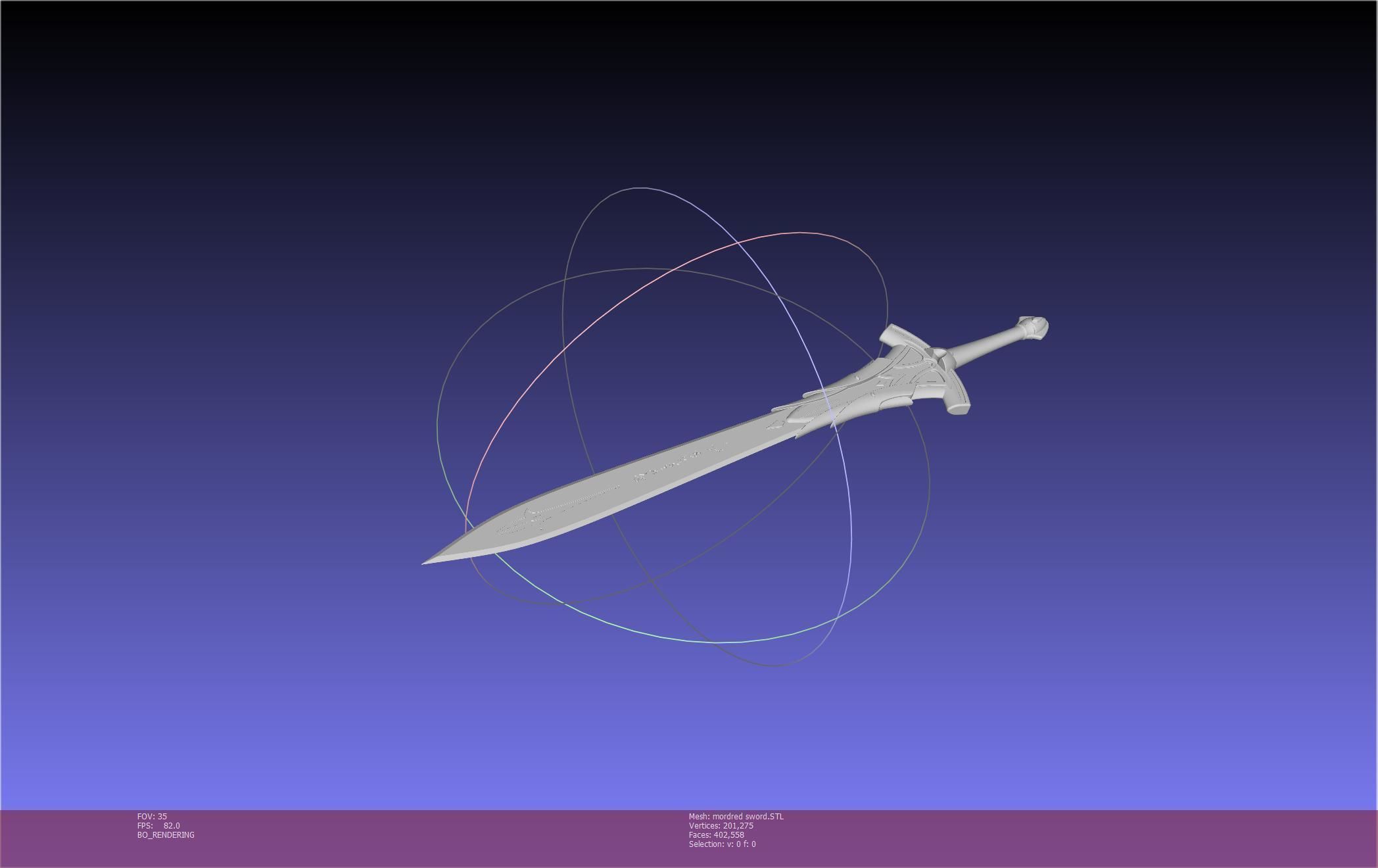 Fate Mordred Sword Printable Assembly 3D print model_102