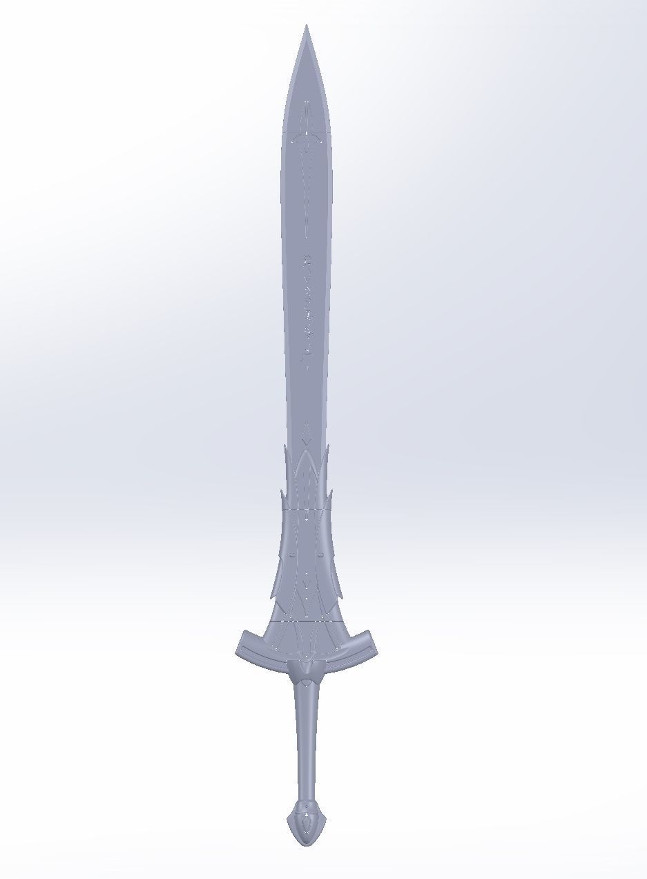 Fate Mordred Sword Printable Assembly 3D print model_144