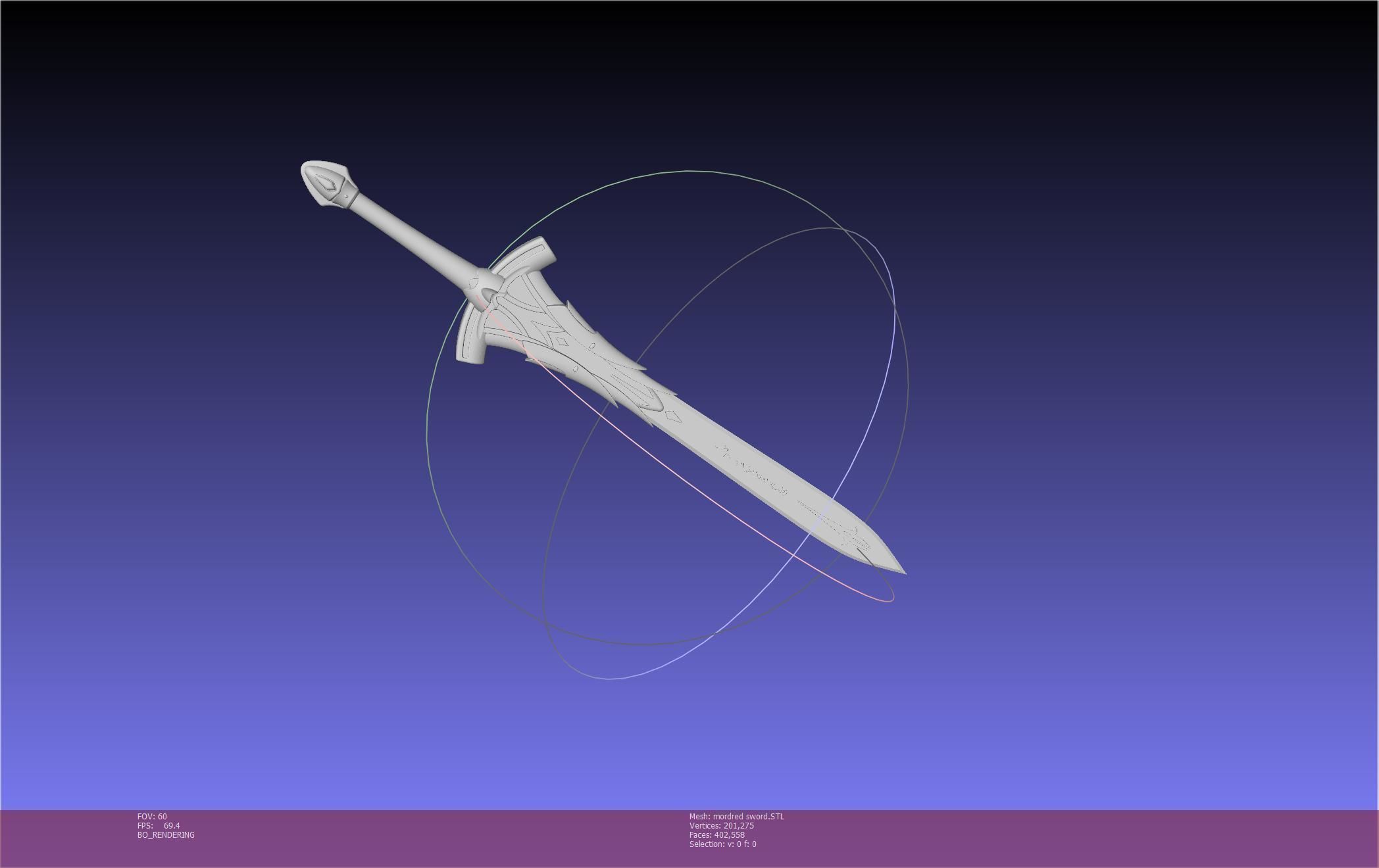 Fate Mordred Sword Printable Assembly 3D print model_16