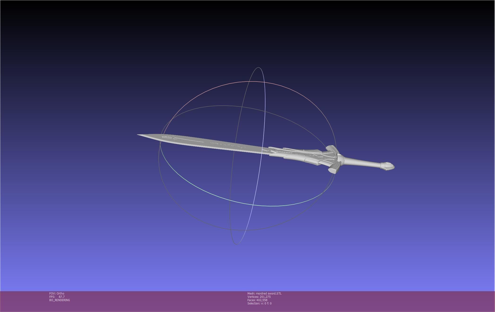Fate Mordred Sword Printable Assembly 3D print model_100