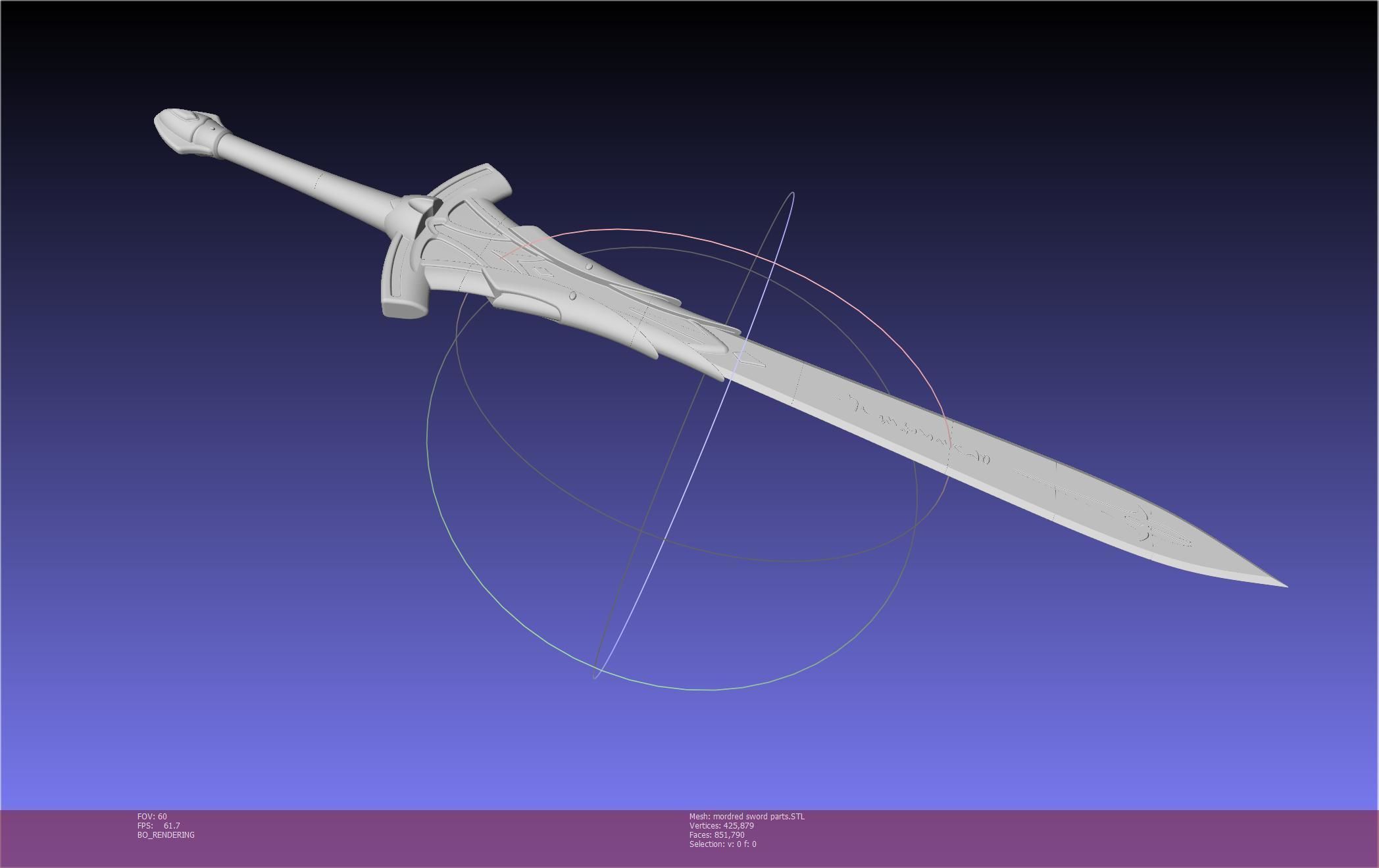 Fate Mordred Sword Printable Assembly 3D print model_119