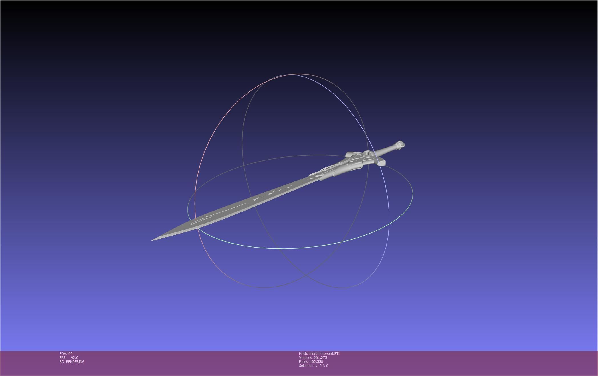 Fate Mordred Sword Printable Assembly 3D print model_51