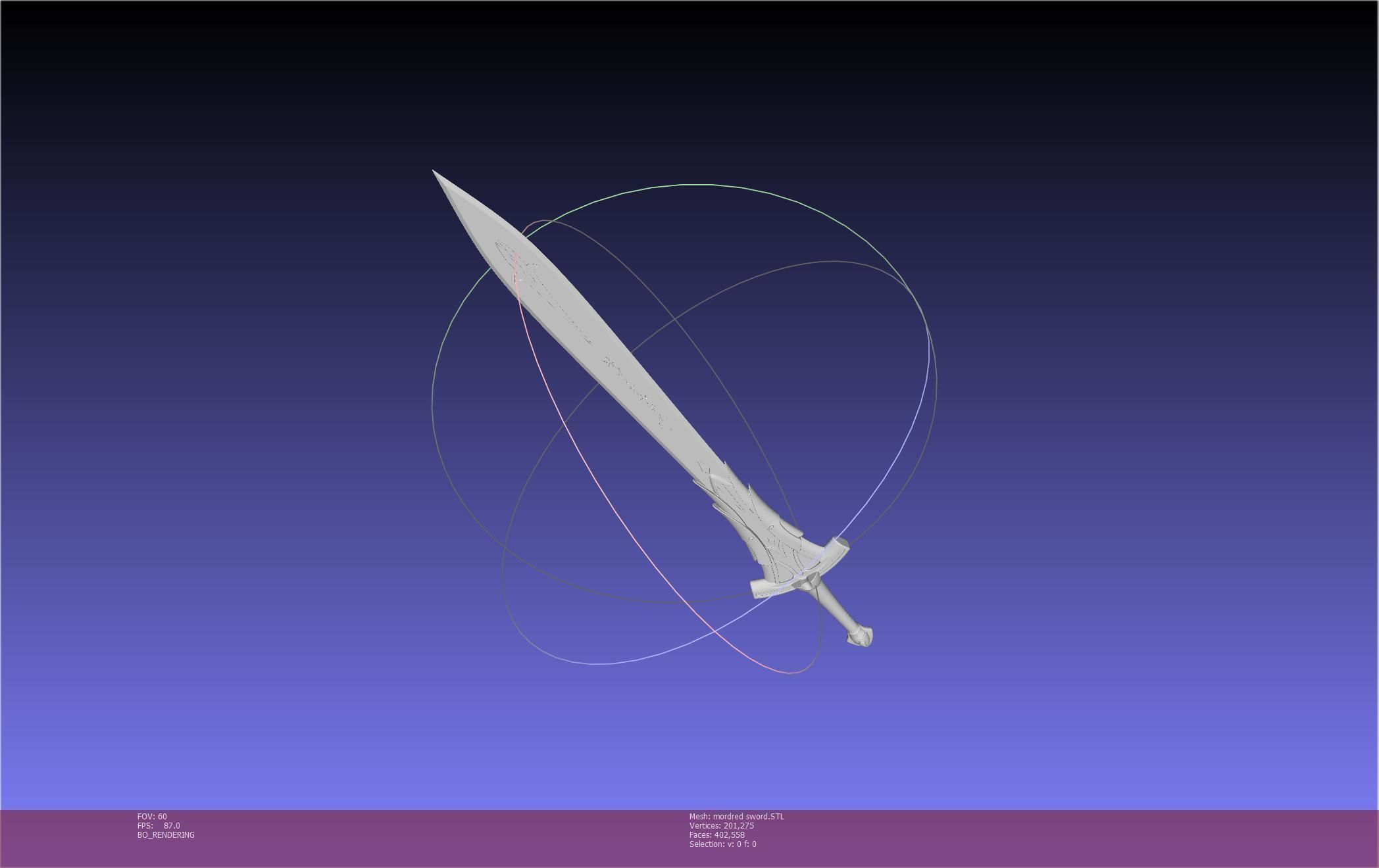 Fate Mordred Sword Printable Assembly 3D print model_48